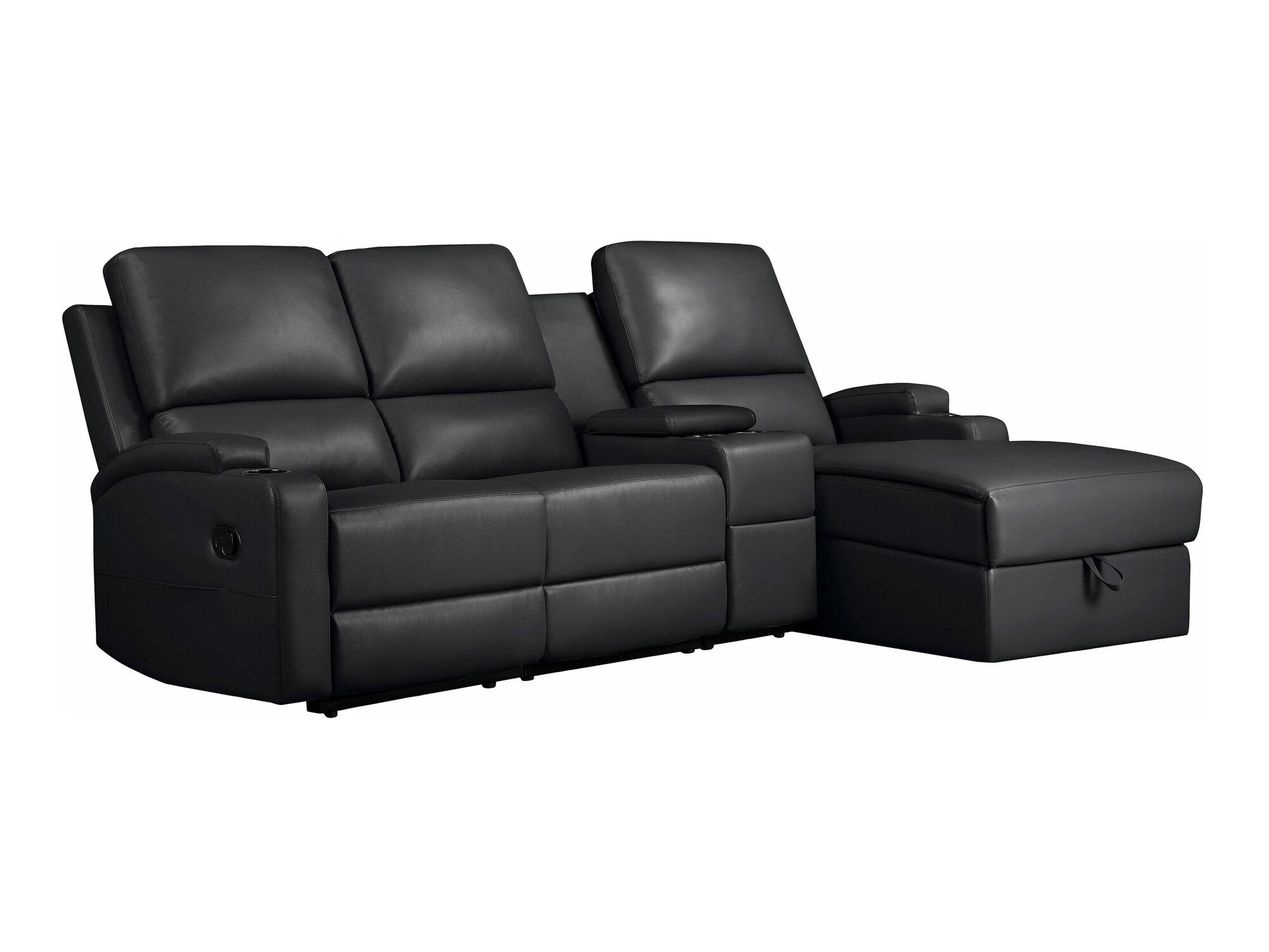 Sillón reclinable de ángulo suave Denton 1368 (Negro)