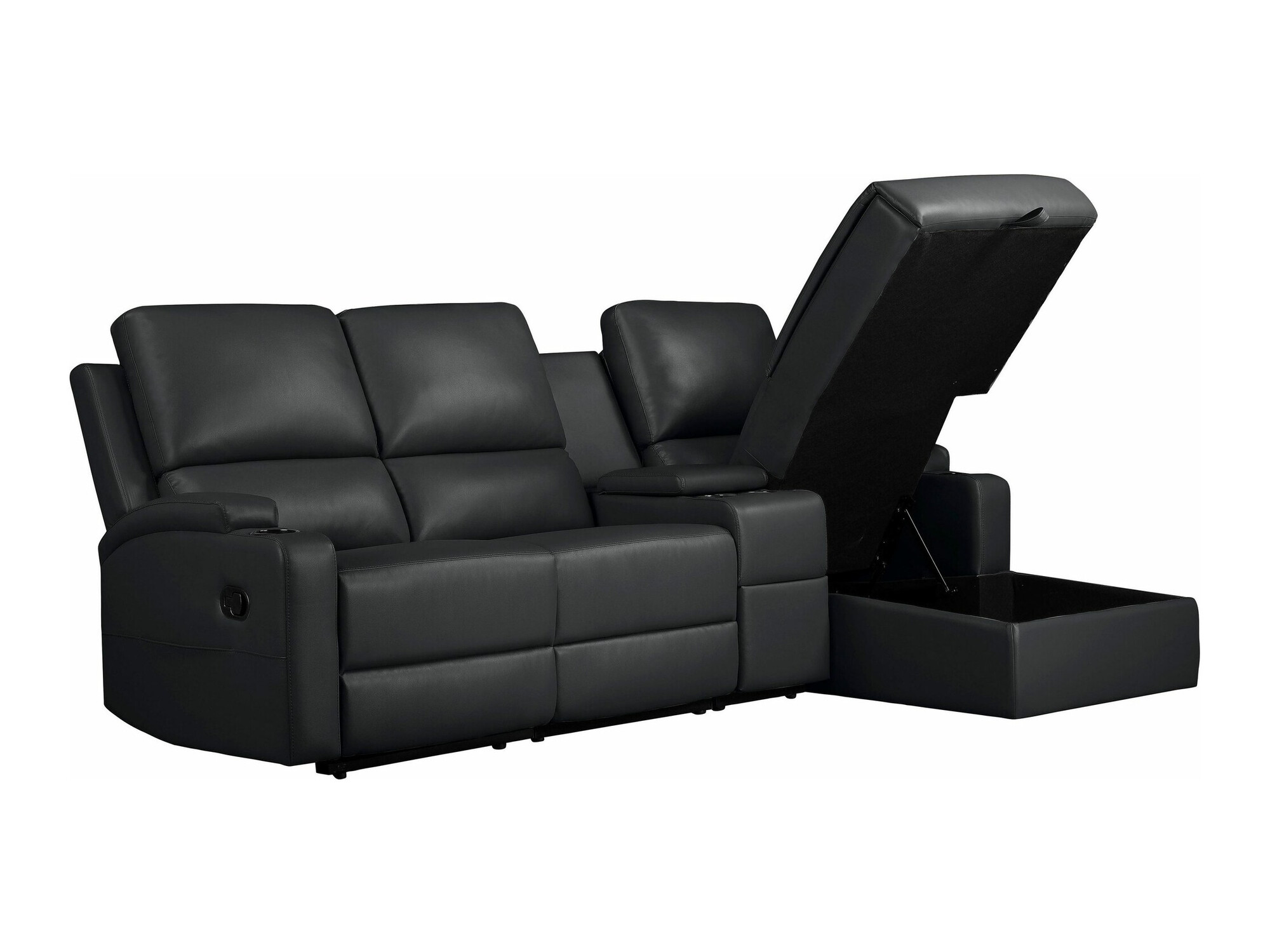 Sillón reclinable de ángulo suave Denton 1368 (Negro)