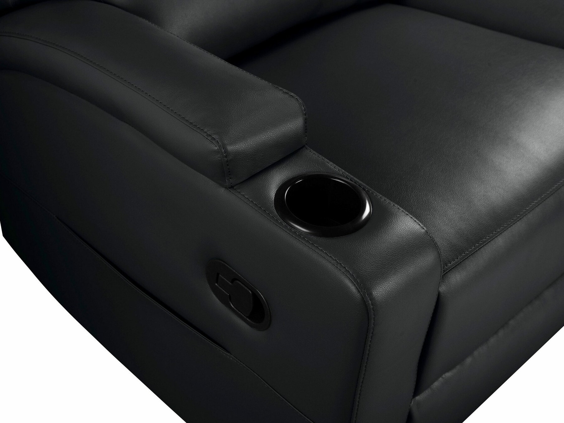 Sillón reclinable de ángulo suave Denton 1368 (Negro)