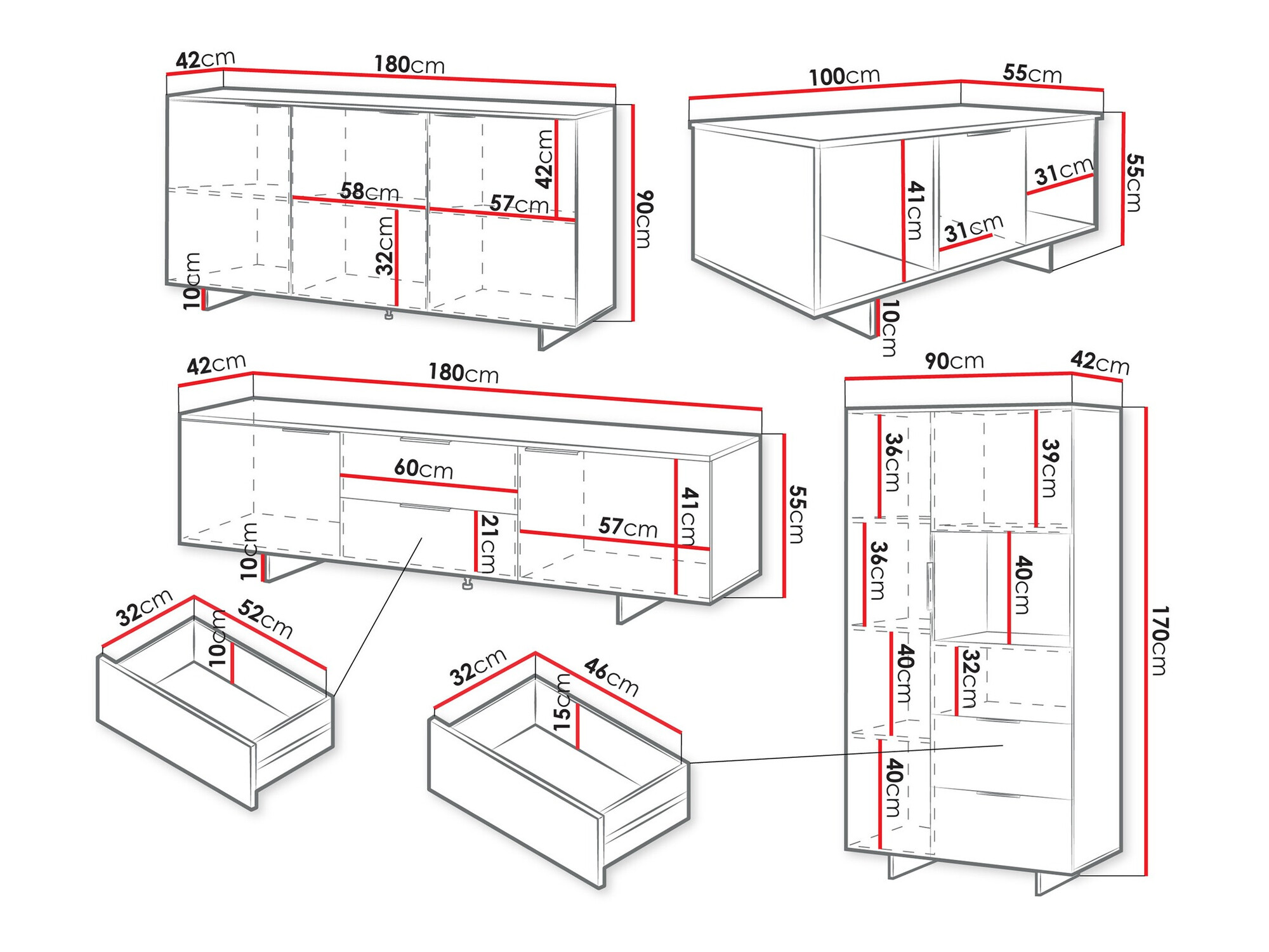 Conjunto de salón Flotei 110