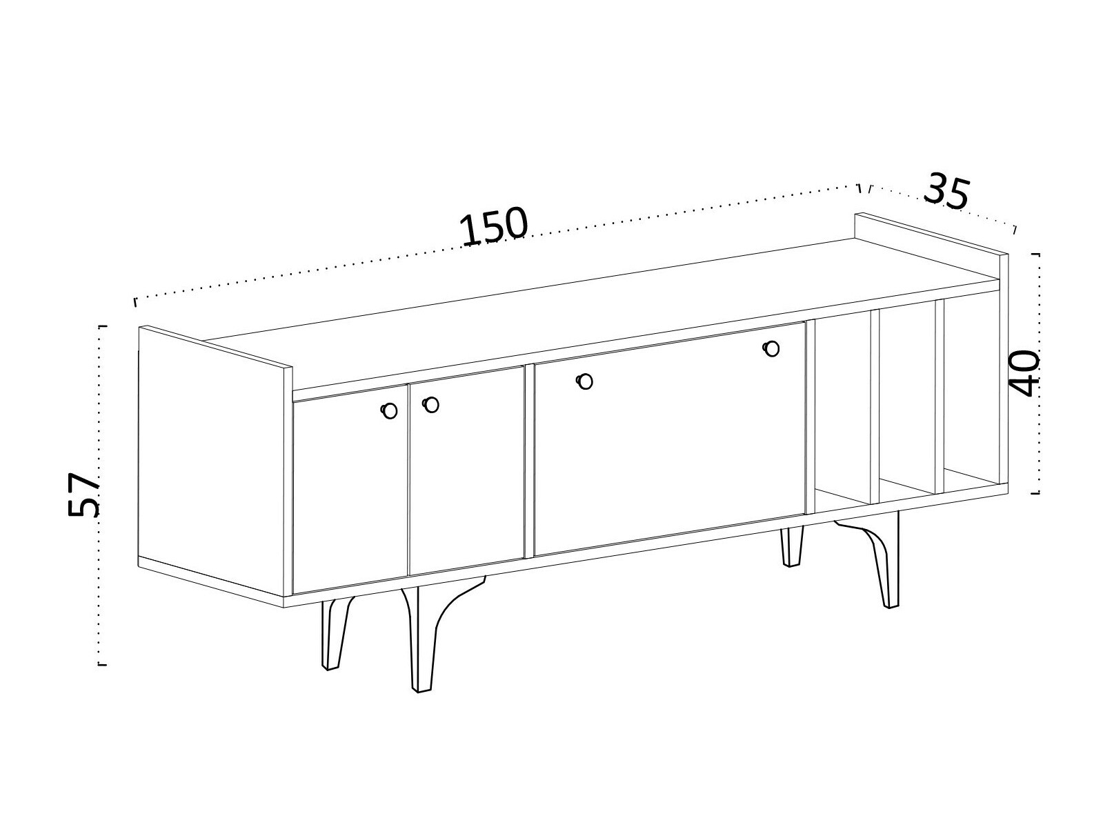 Mueble TV Sonliro 150