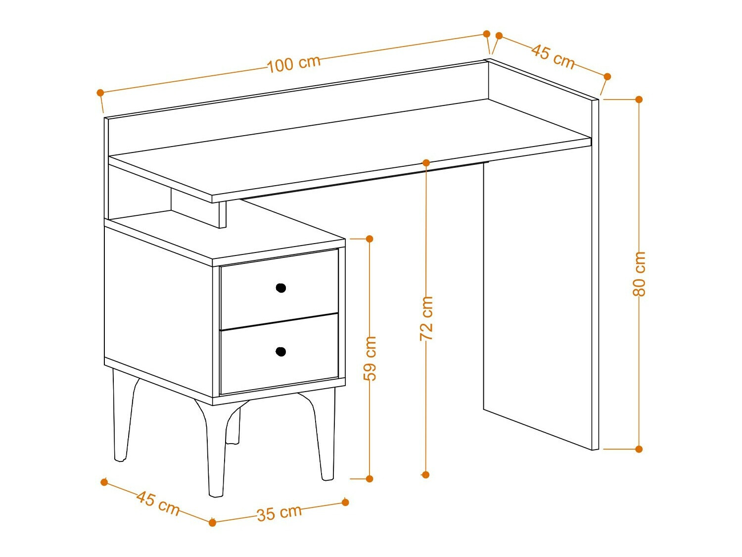Mesa de oficina Kailua 2351