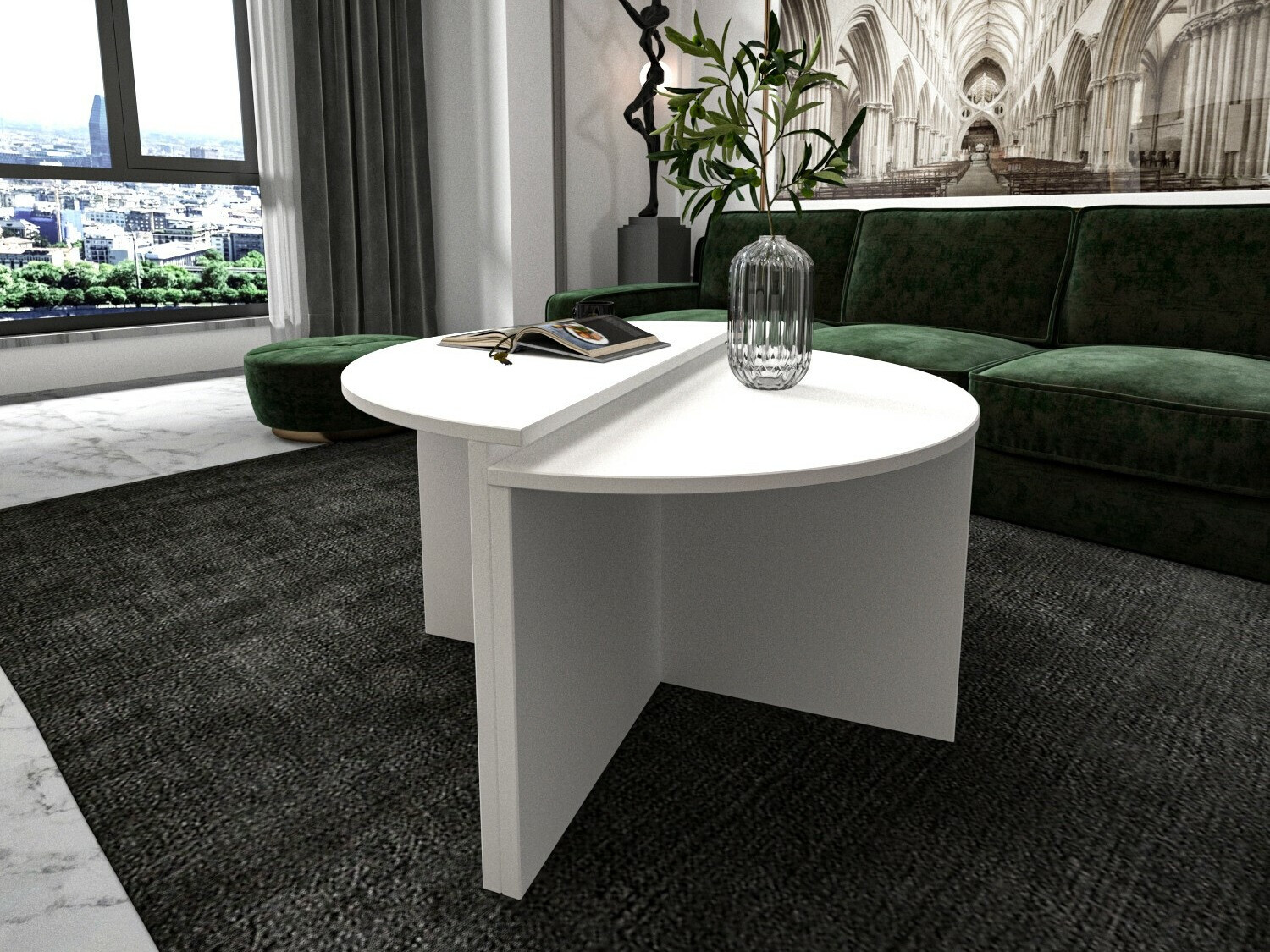 Conjunto mesa de centro Kailua 2581 (Blanco)