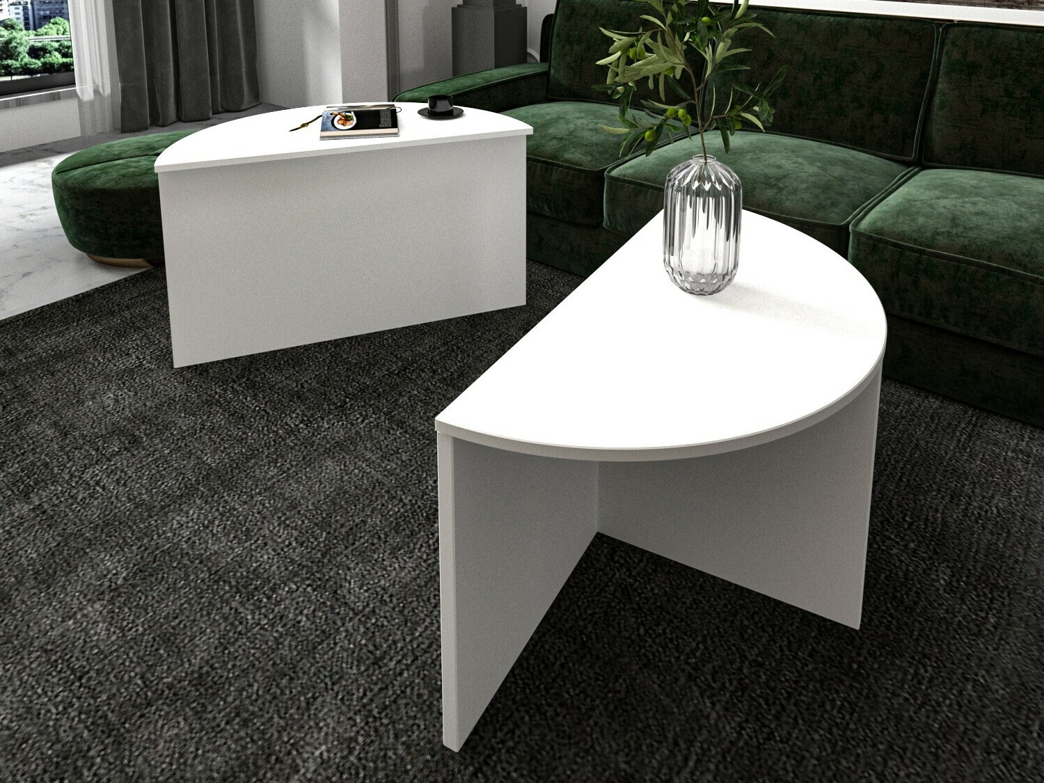 Conjunto mesa de centro Kailua 2581 (Blanco)