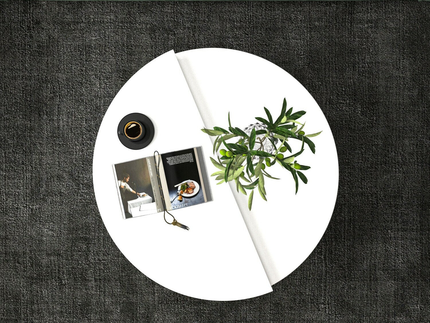 Conjunto mesa de centro Kailua 2581 (Blanco)