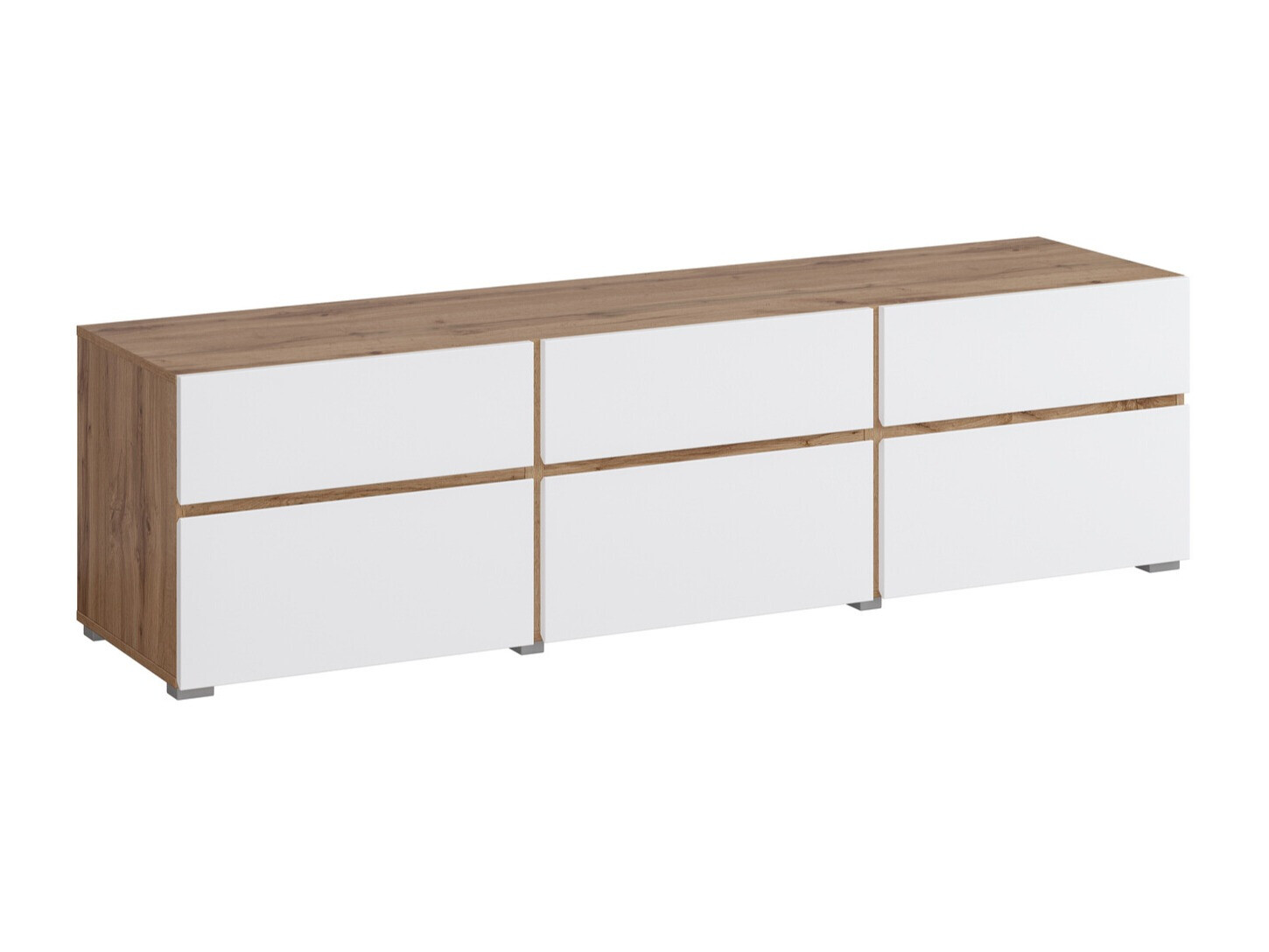 Mueble TV Alfere 102 (Roble wotan + Blanco)