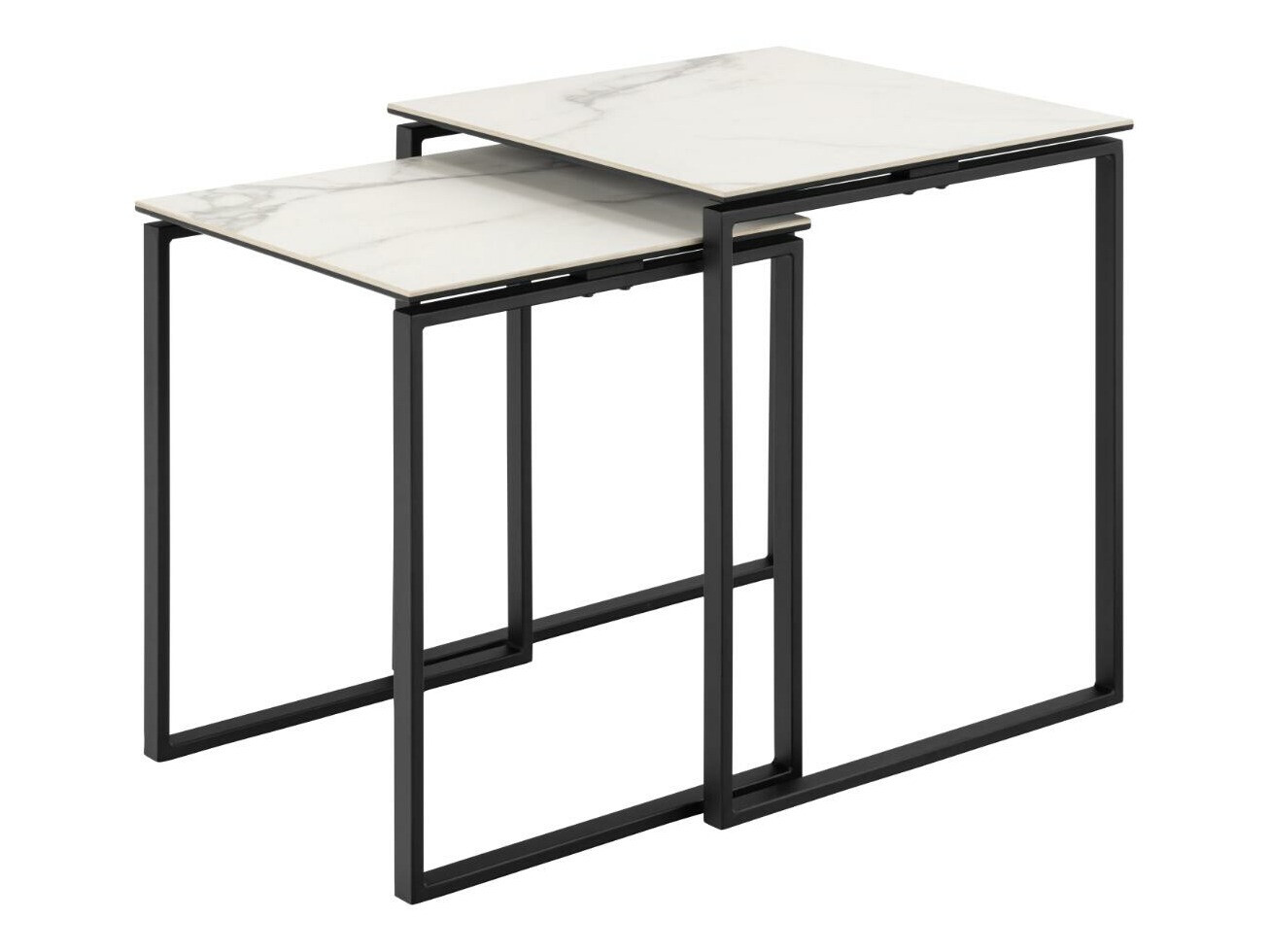 Conjunto de mesas auxiliares Norsica 873 (Mármol blanco)