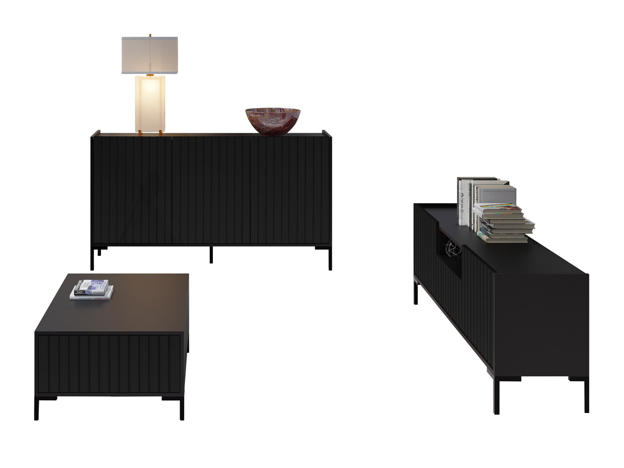 Conjunto de salón Vofeno 105 (Negro)