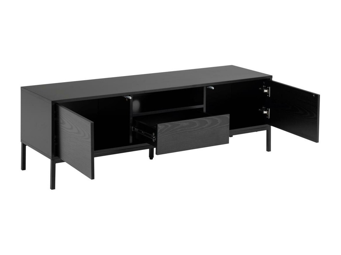 Mueble TV Norsica Sevferi 122 (Cenizas negro + Negro)
