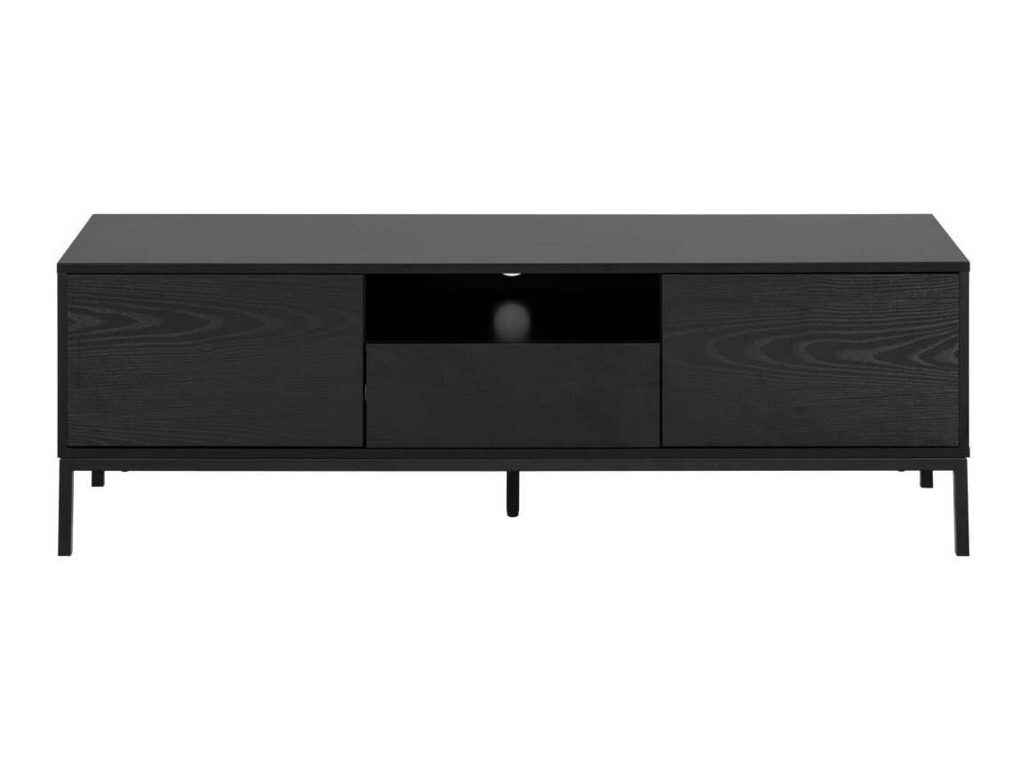 Mueble TV Norsica Sevferi 122 (Cenizas negro + Negro)