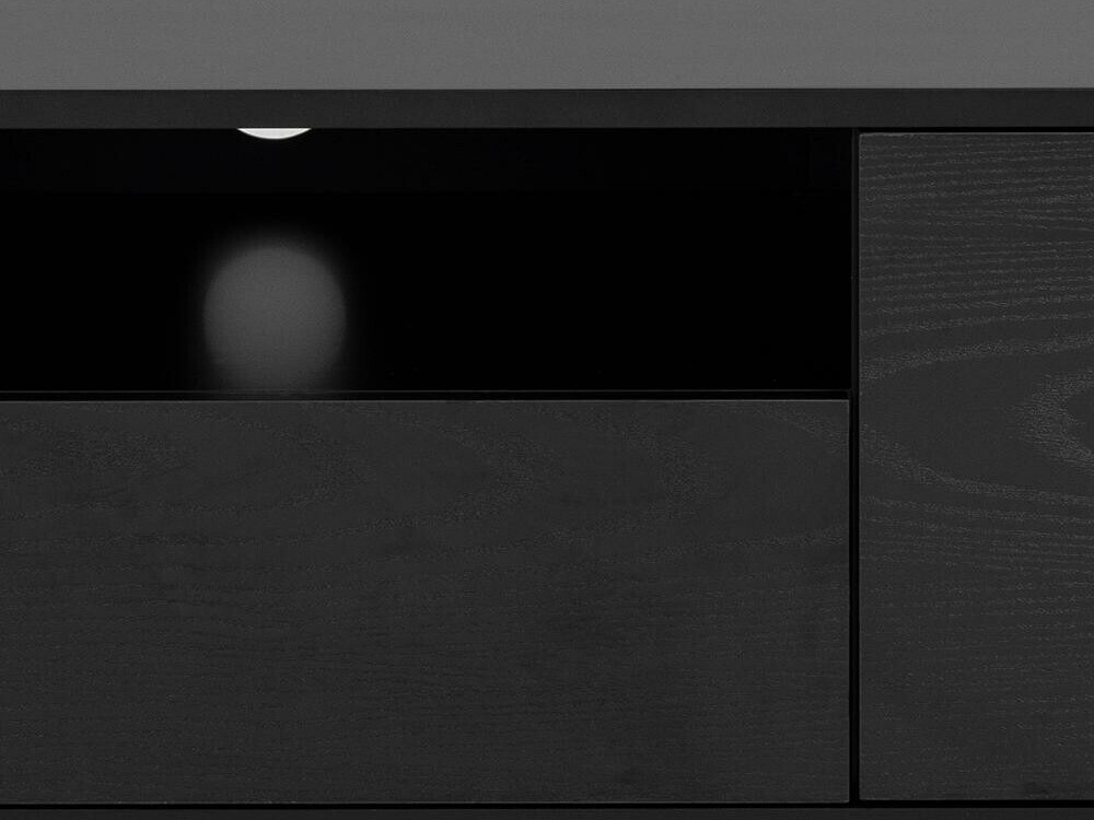 Mueble TV Norsica Sevferi 122 (Cenizas negro + Negro)