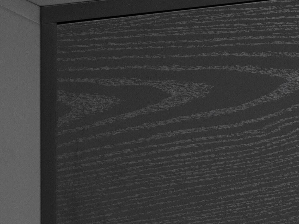 Mueble TV Norsica Sevferi 122 (Cenizas negro + Negro)