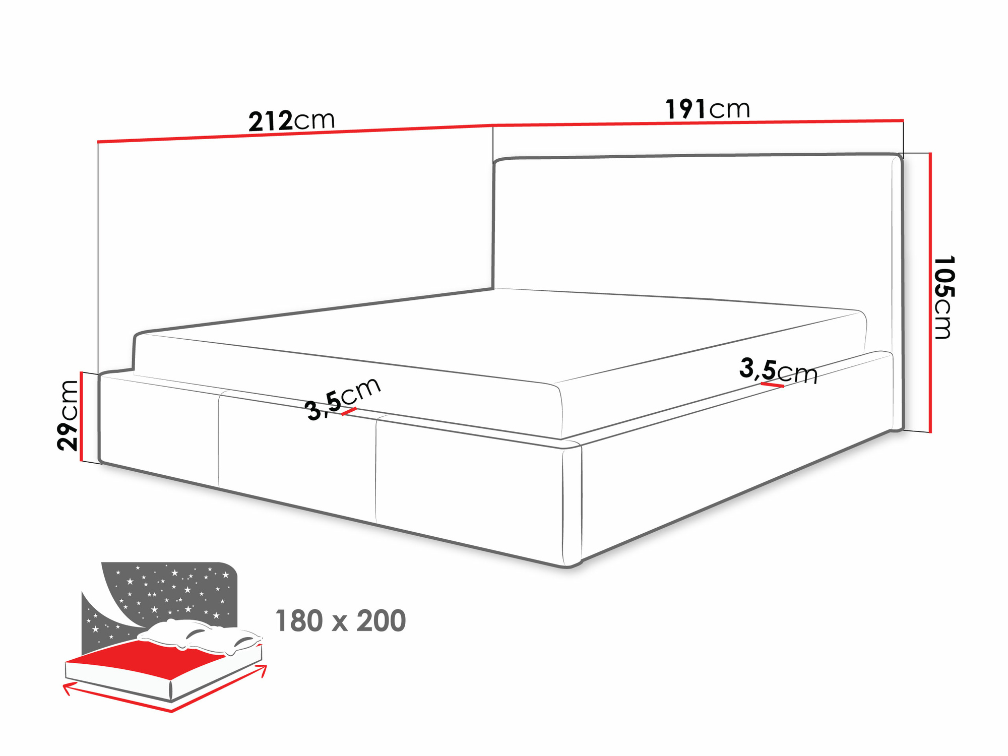 Cama ComfiDream Velora I (Inari 96)