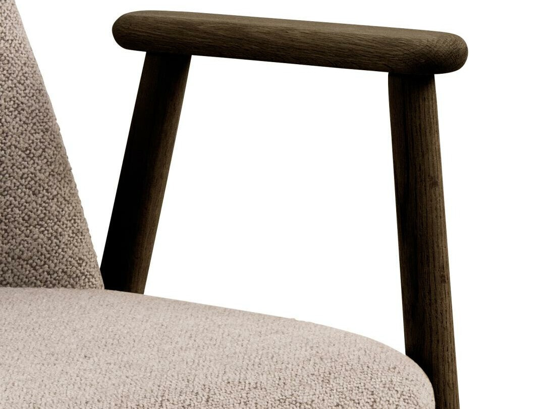 Silla Norsica 890 (Beige + Madera oscura)