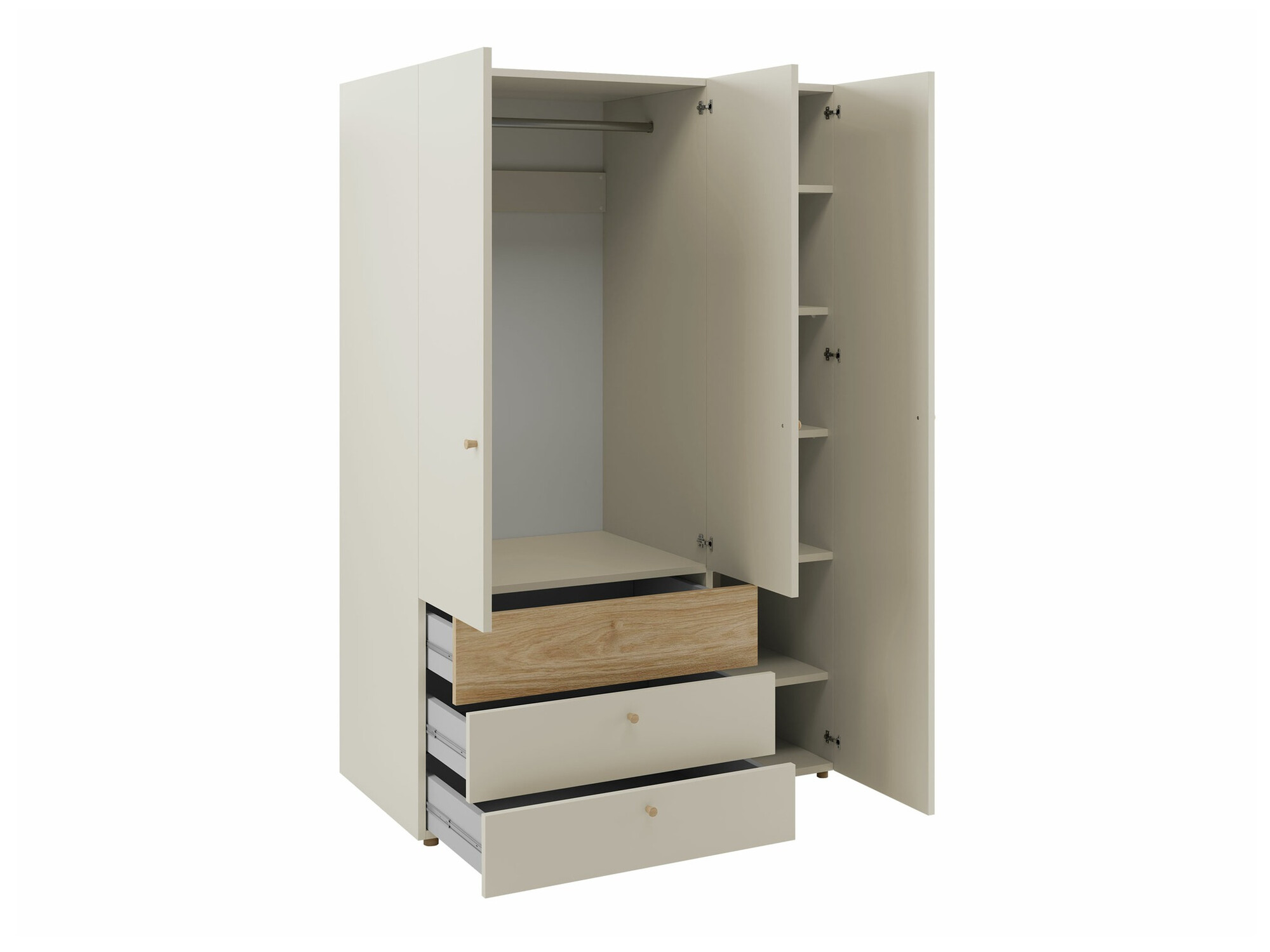 Armario Domcali 100 (Beige + Roble)