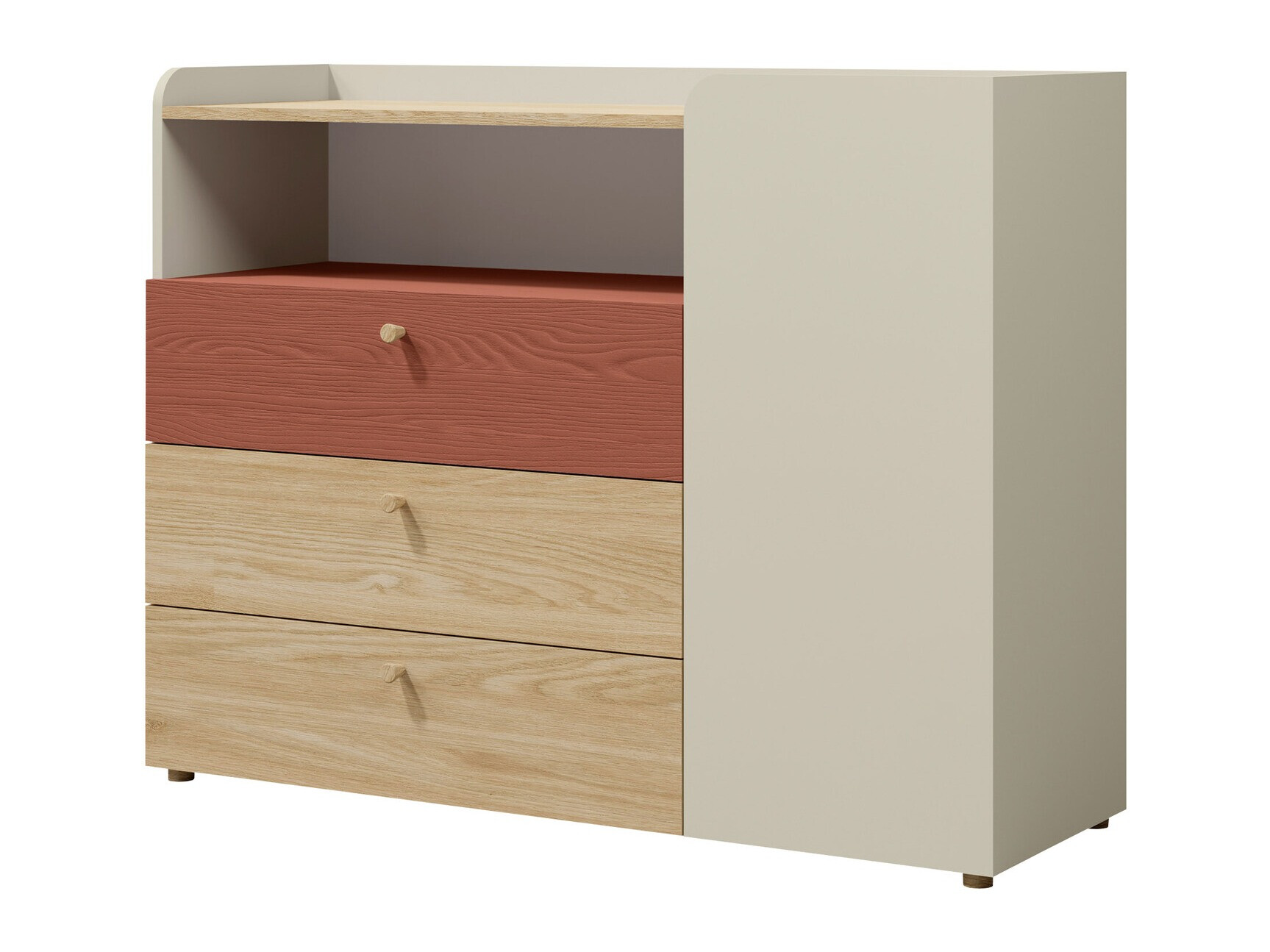 Cómoda Domcali 108 (Coral + Roble)