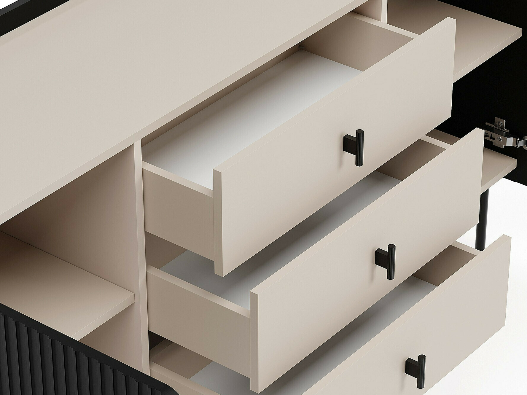 Conjunto de salón Mansfield 103 (Negro + Cachemira)