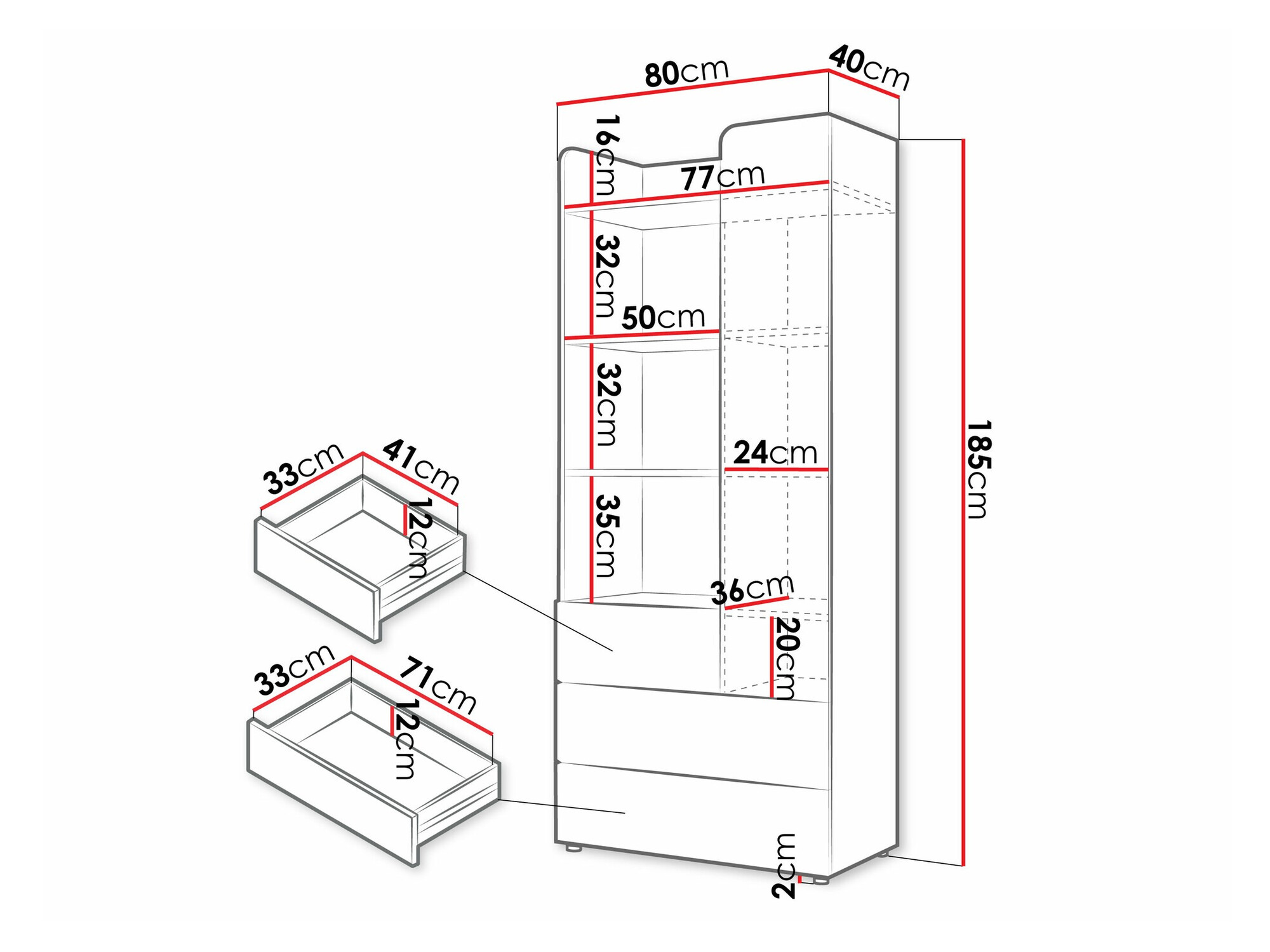 Estantería Domcali 102 (Coral + Roble)