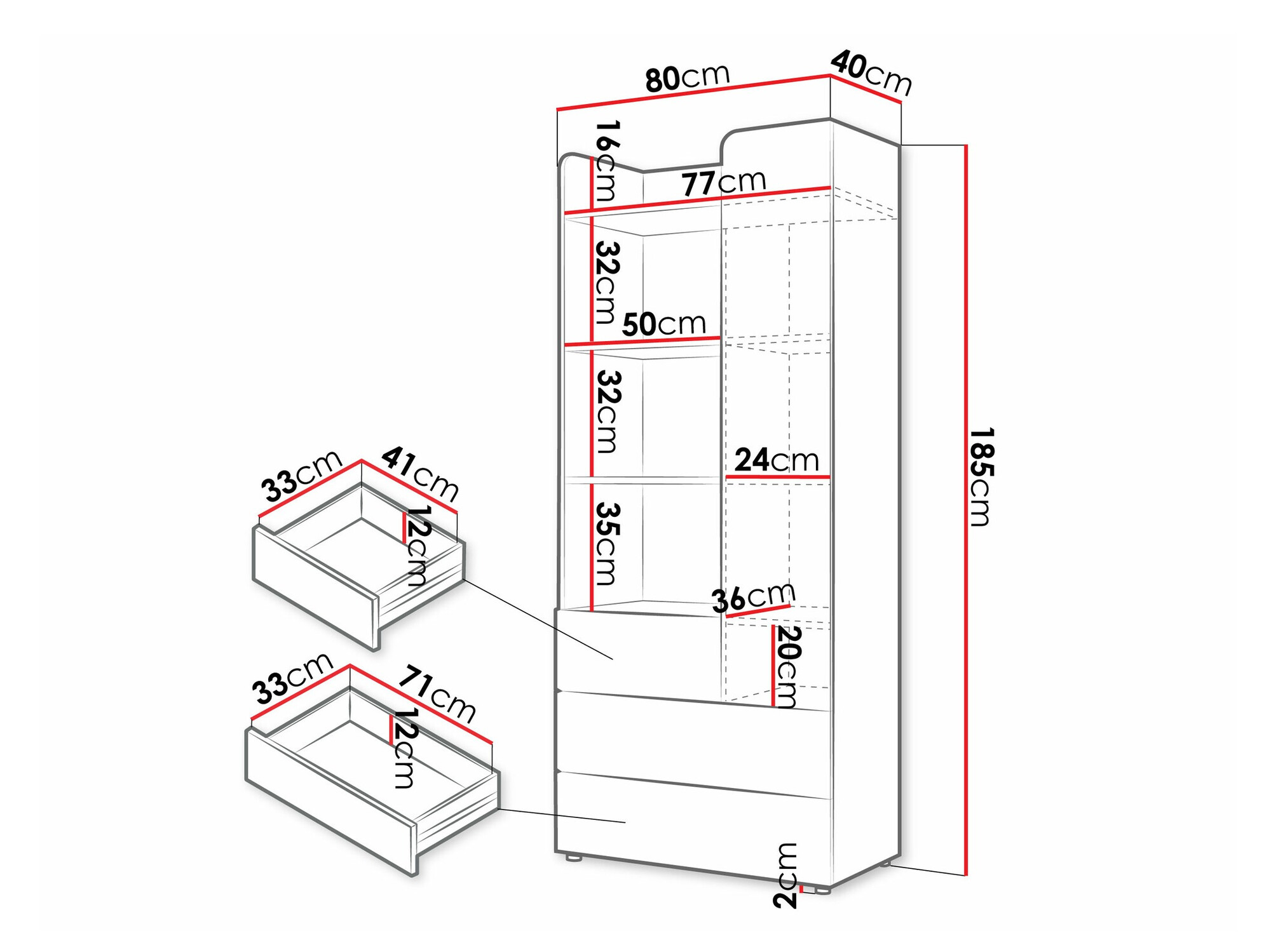 Estantería Domcali 102 (Gris + Roble)