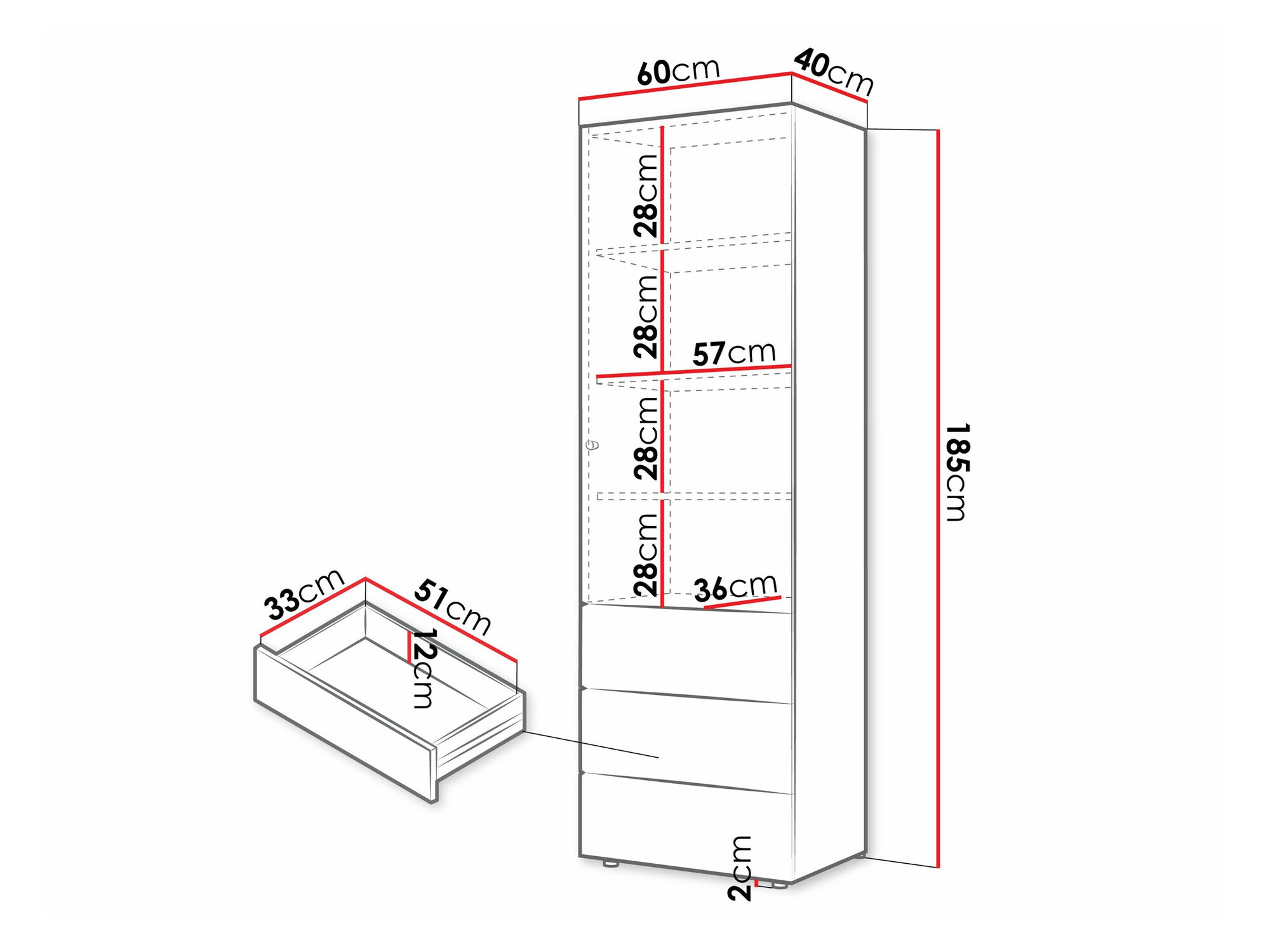 Estantería Domcali 103 (Gris + Roble)