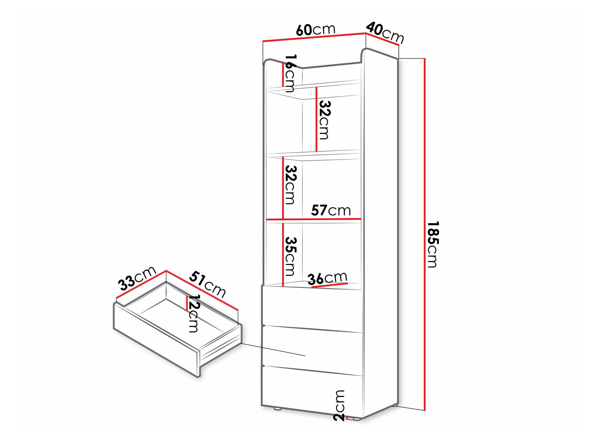Estantería Domcali 104 (Gris + Roble)
