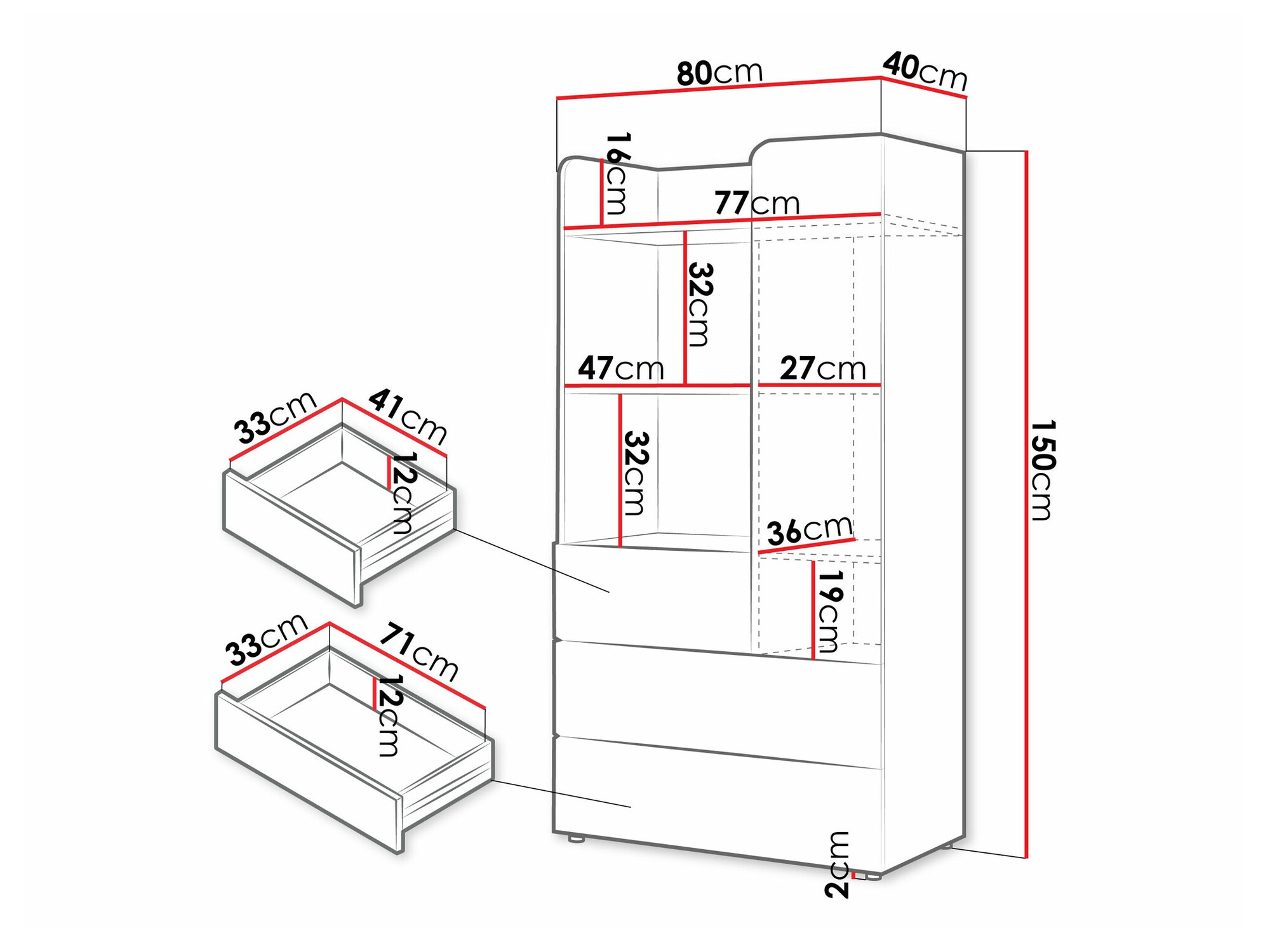 Estantería Domcali 105 (Beige + Roble)