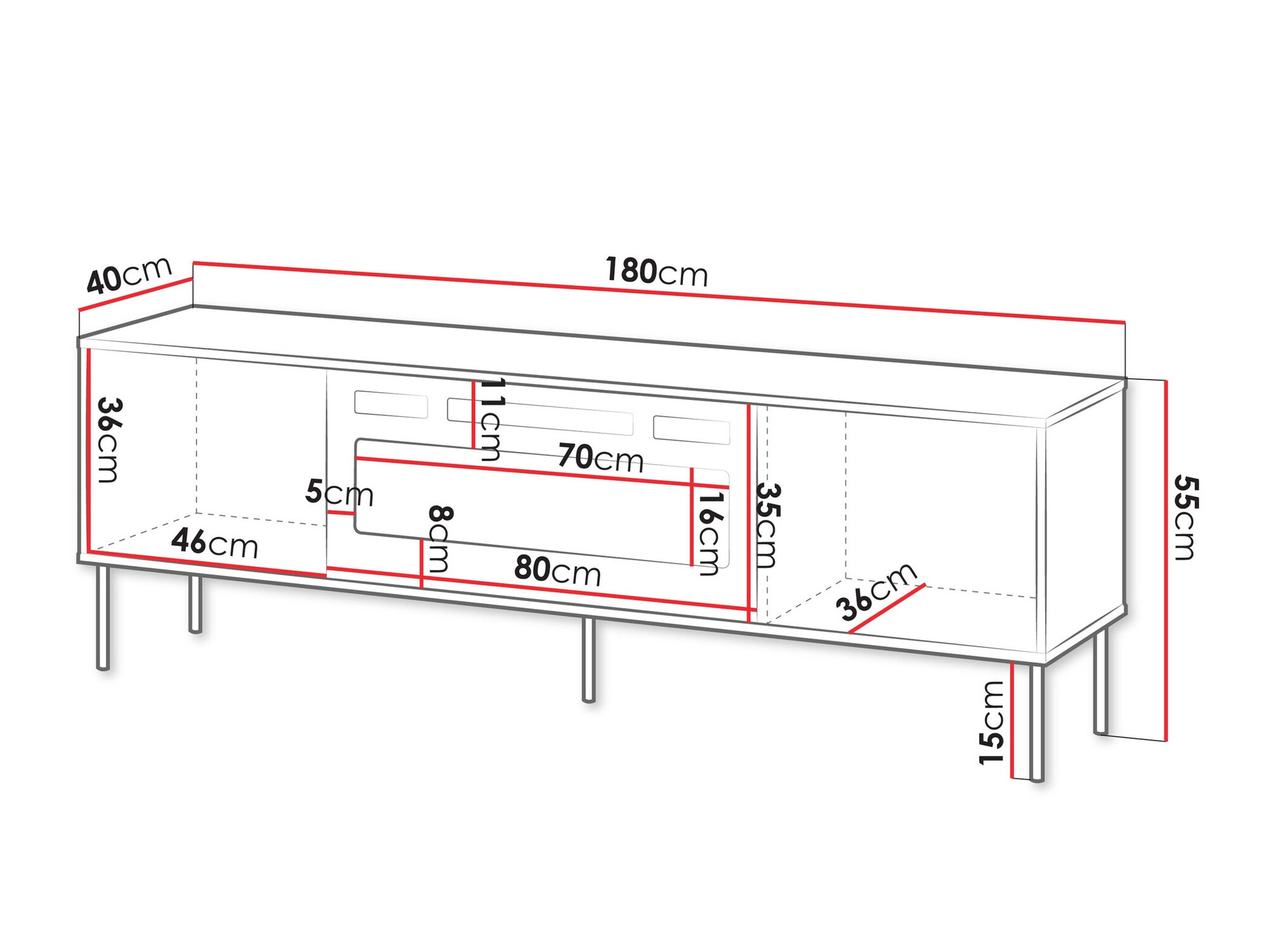 Mueble TV Tolete 107 (Verde)
