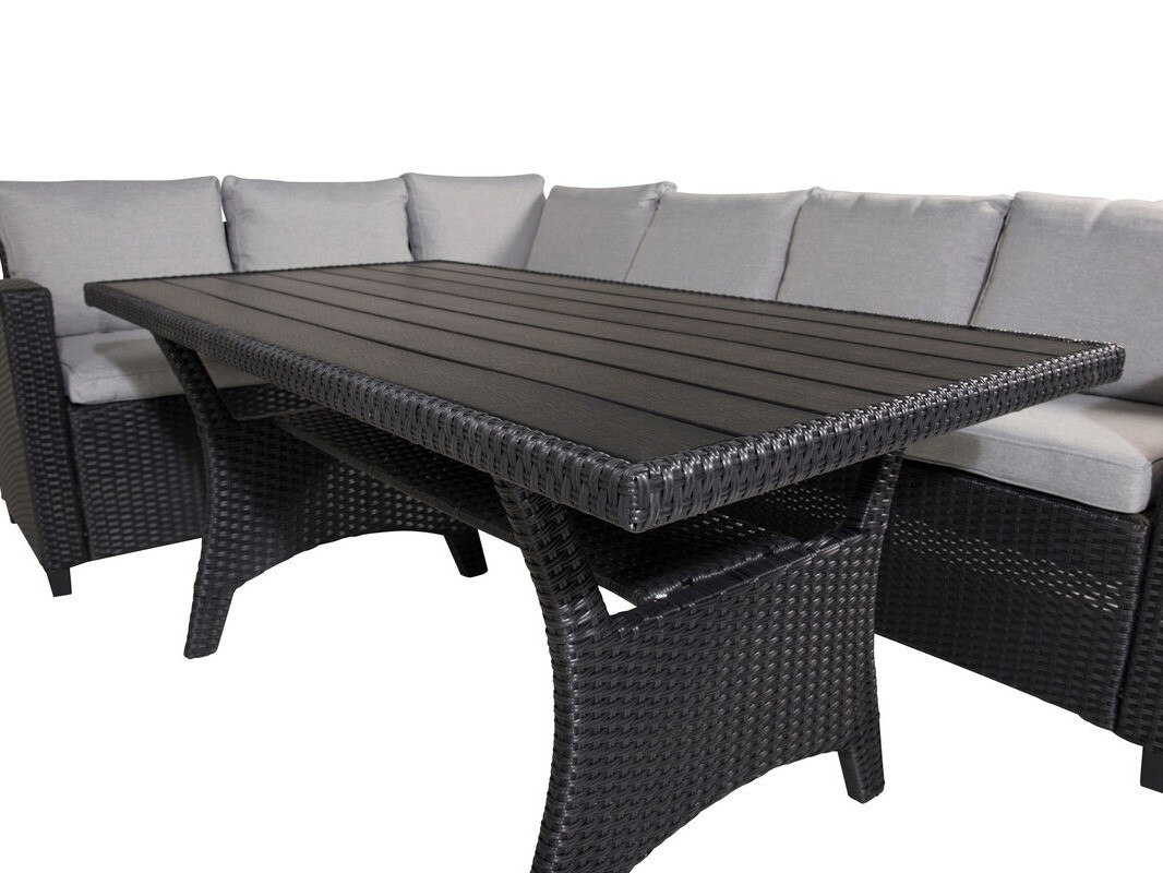 Conjunto de muebles de exterior Dallas 4628 (Gris oscuro + Gris claro)