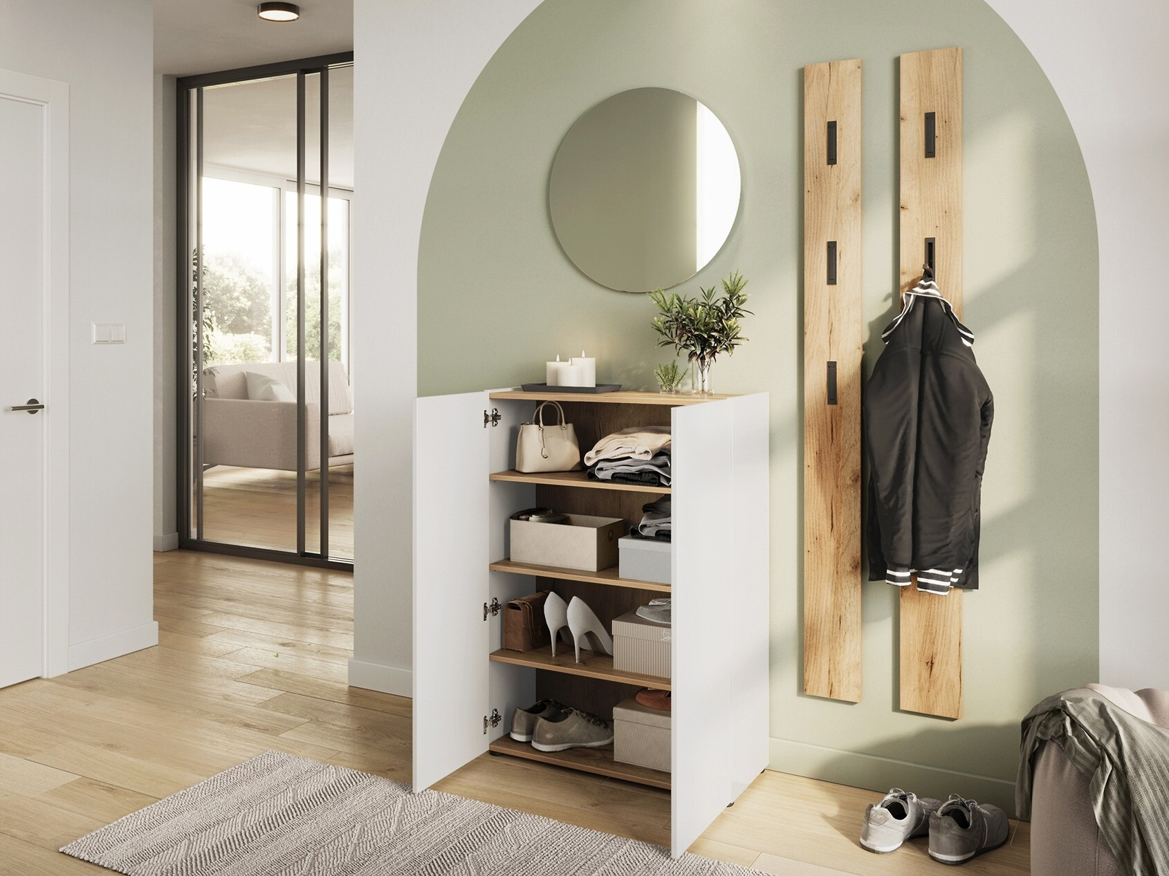 Conjunto para recibidor Lircamu 101 (Blanco)