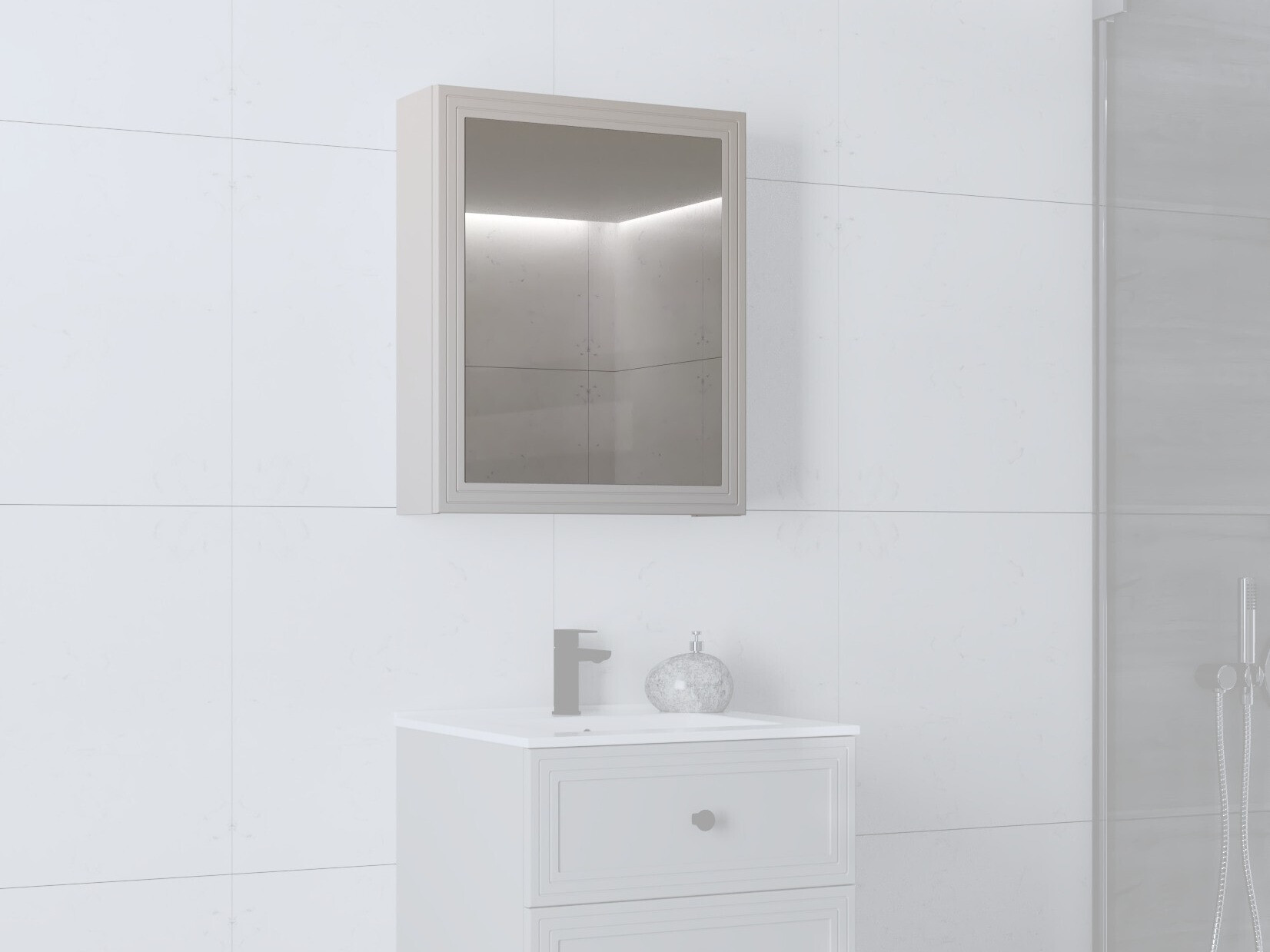 Mueble para baño con espejo Fiovele 101 (Cachemira)