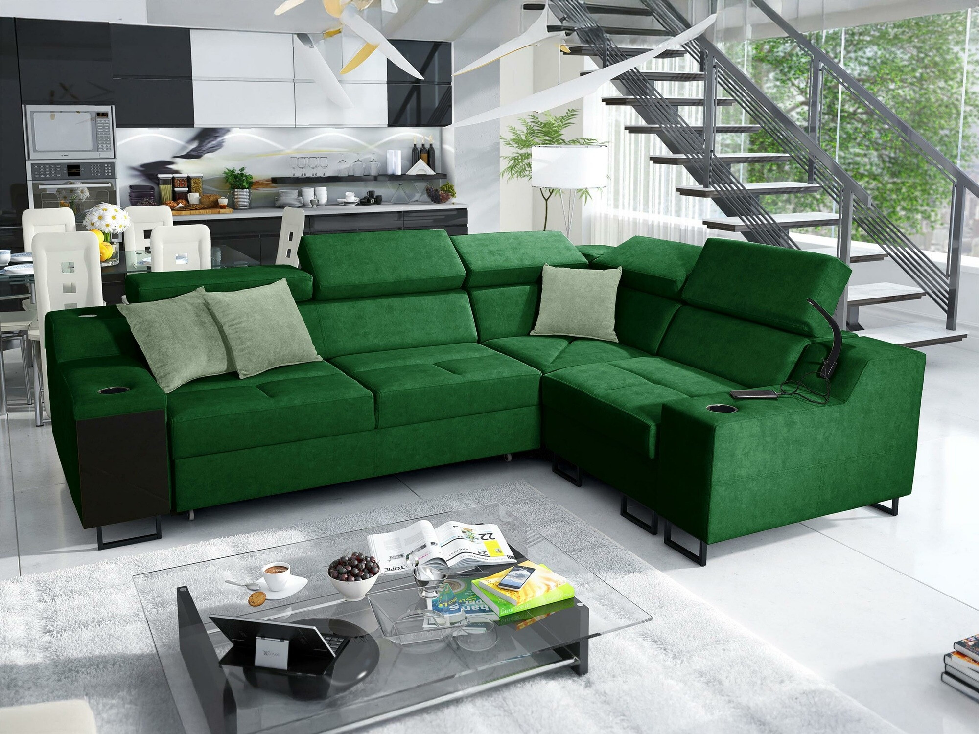 Sofá rinconero Sarasota 136 (Uttario Velvet 2951 + Uttario Velvet 2954)