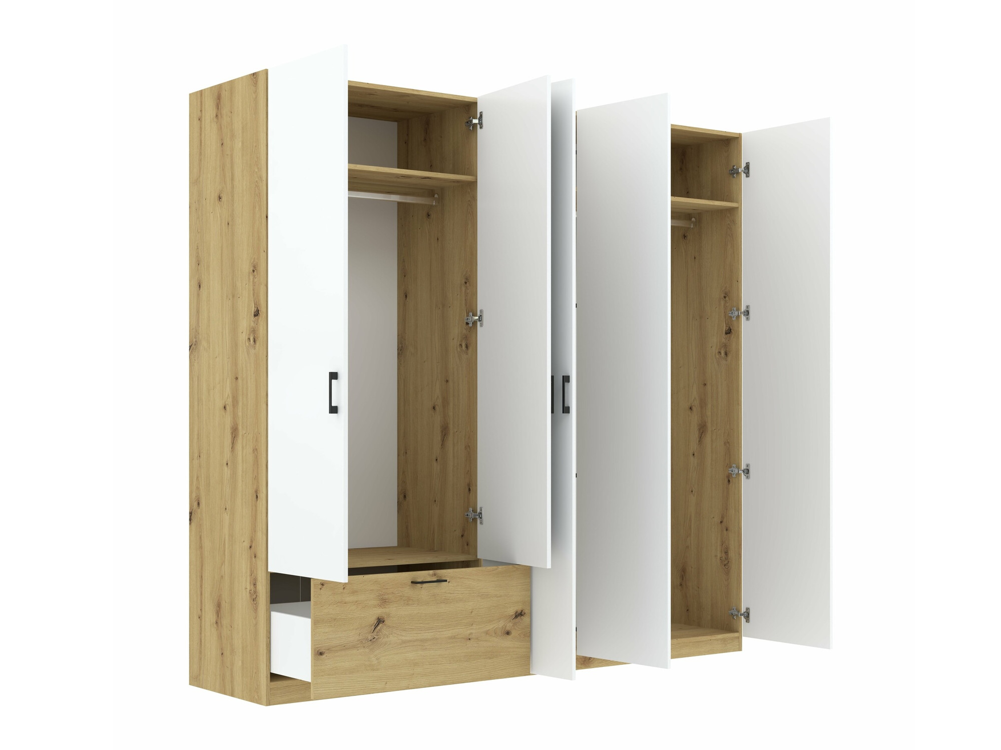 Armario Bristol 249 (Roble Artisan + Blanco)
