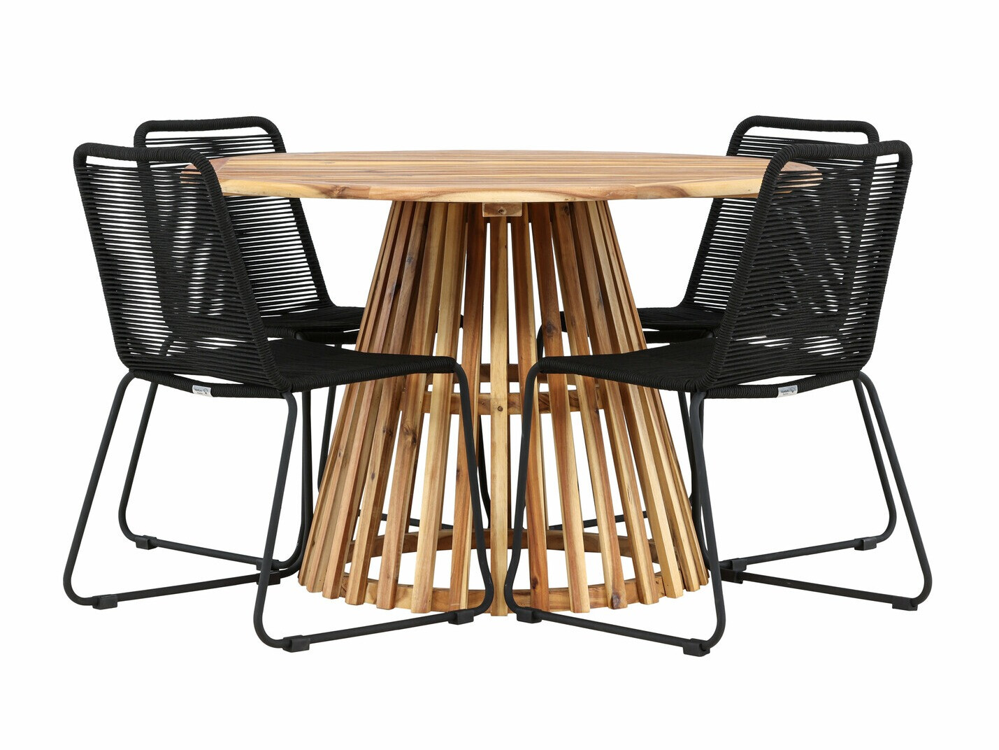 Conjunto de mesa y sillas Dallas 4630 (Negro)