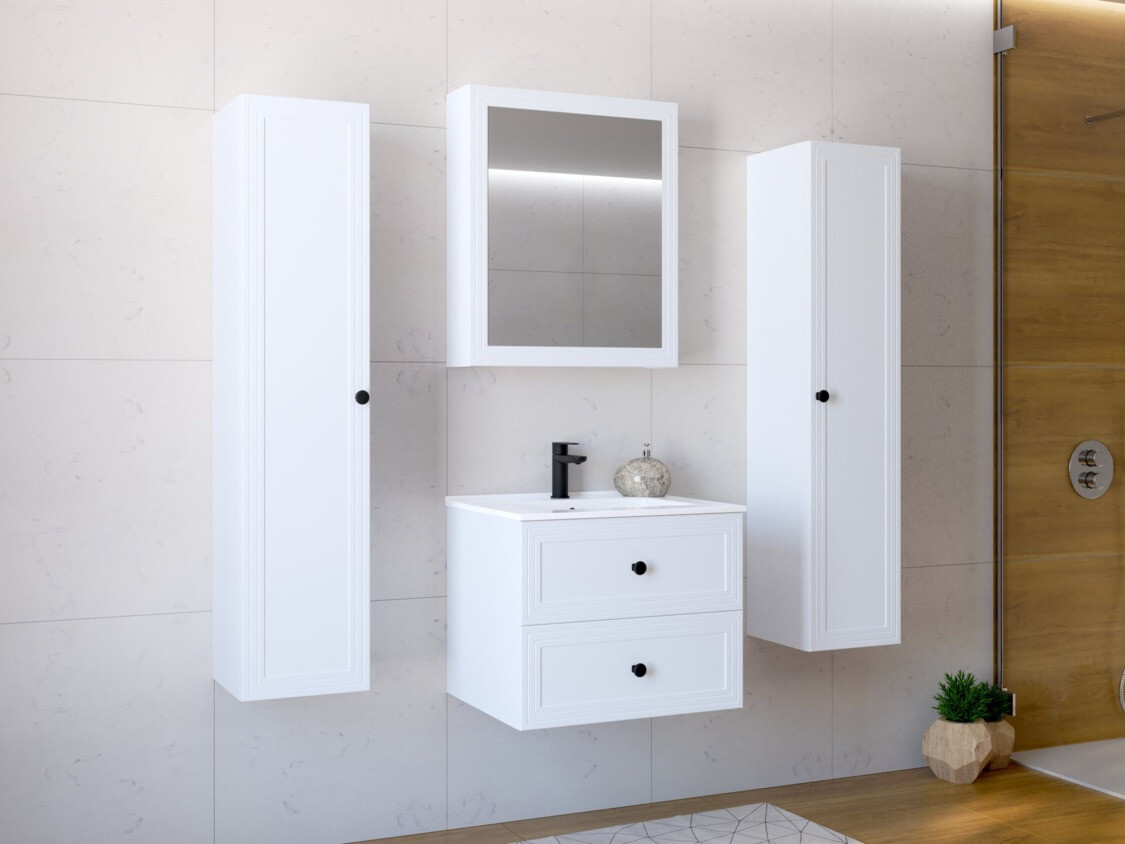Conjunto de mueble de baño Fiovele 105 (Blanco)