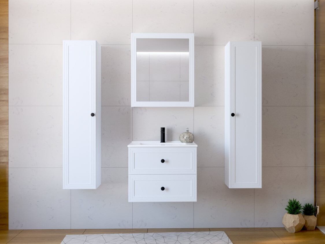 Conjunto de mueble de baño Fiovele 105 (Blanco)