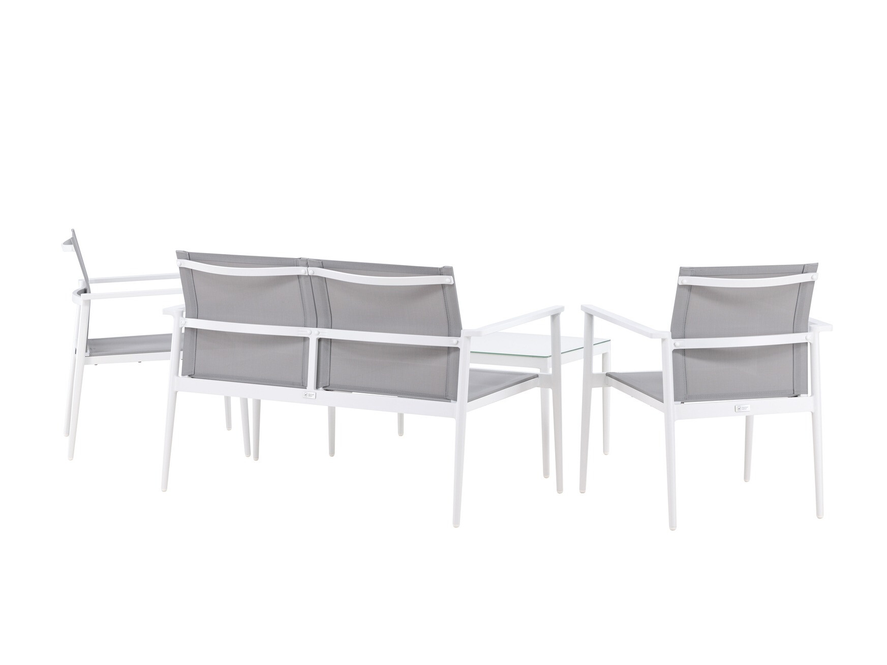 Conjunto de muebles de exterior Dallas 4632 (Blanco + Gris)