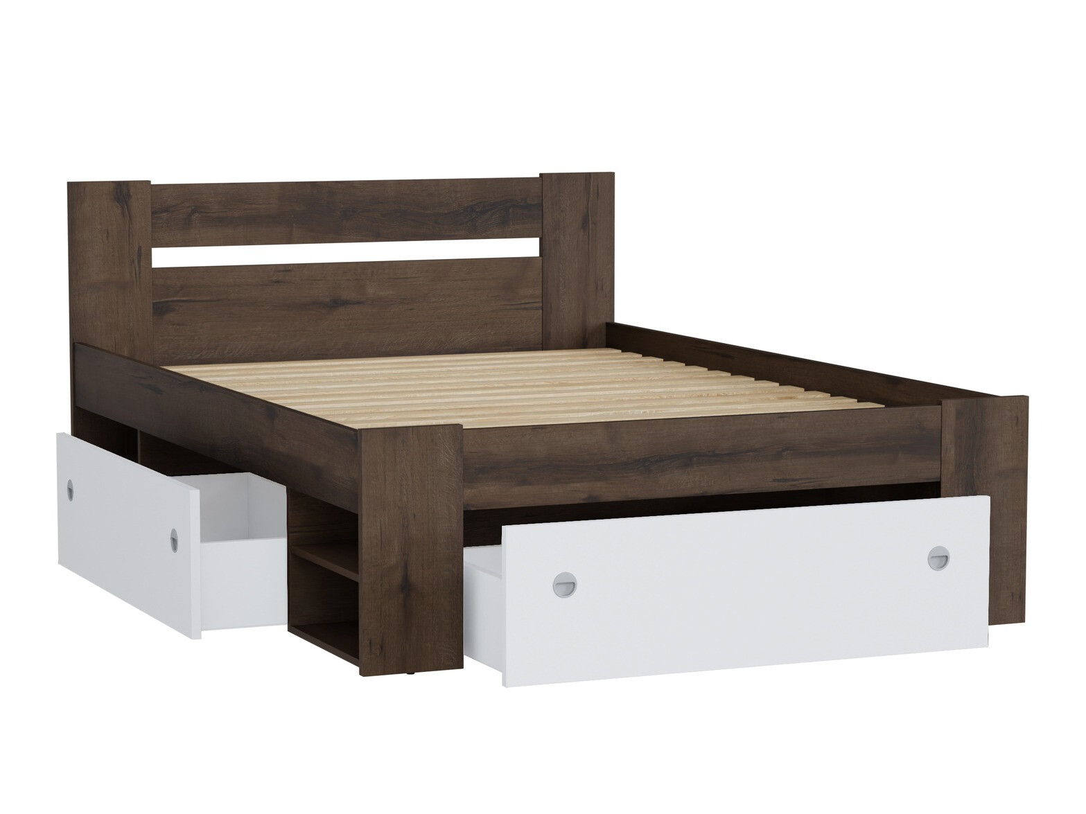 Cama Novsore 130 (Roble oscuro)