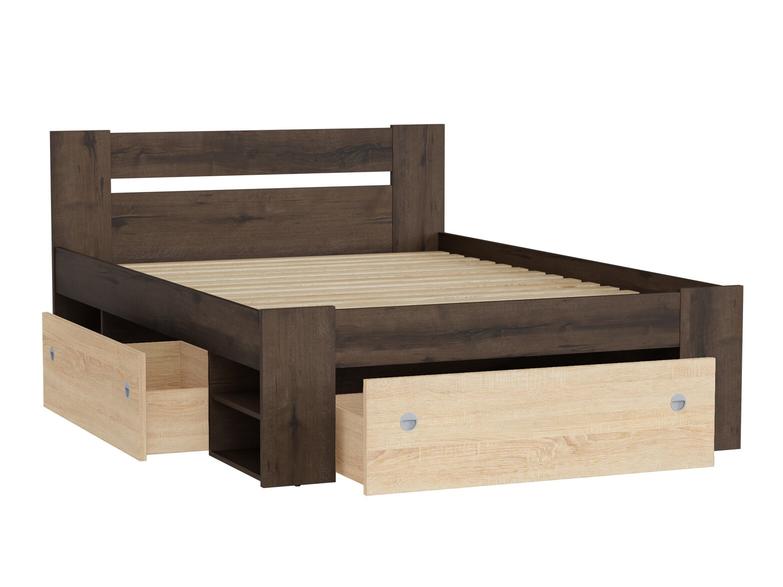 Cama Novsore 130 (Roble oscuro)