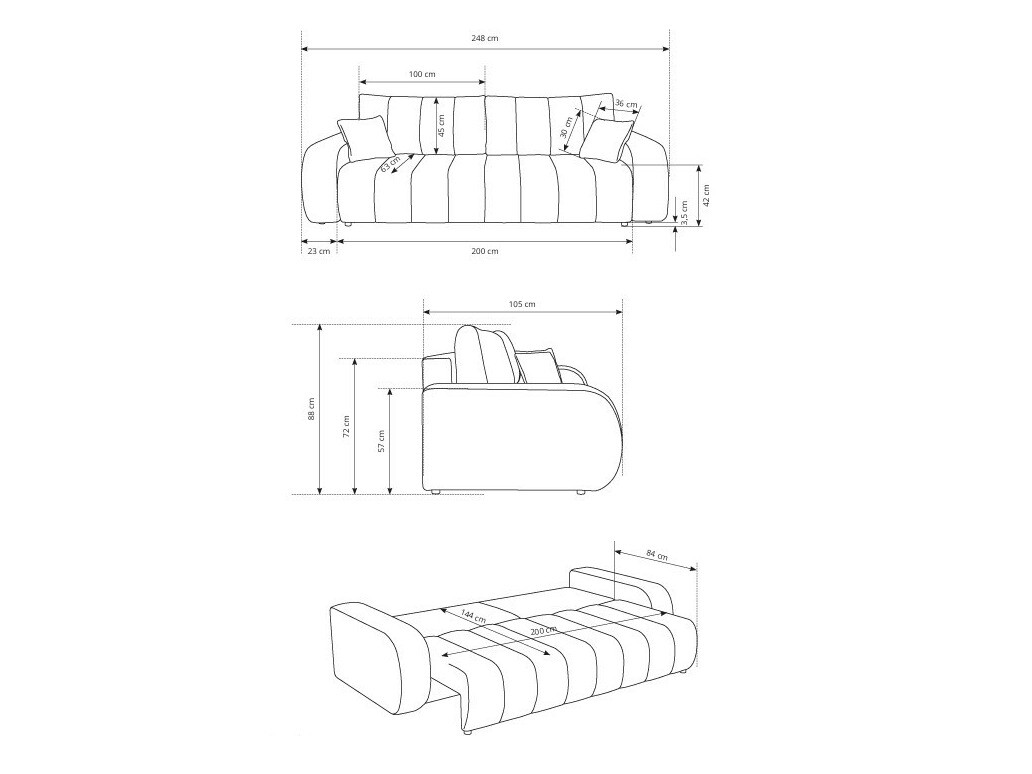 Sofá cama Kingston 148
