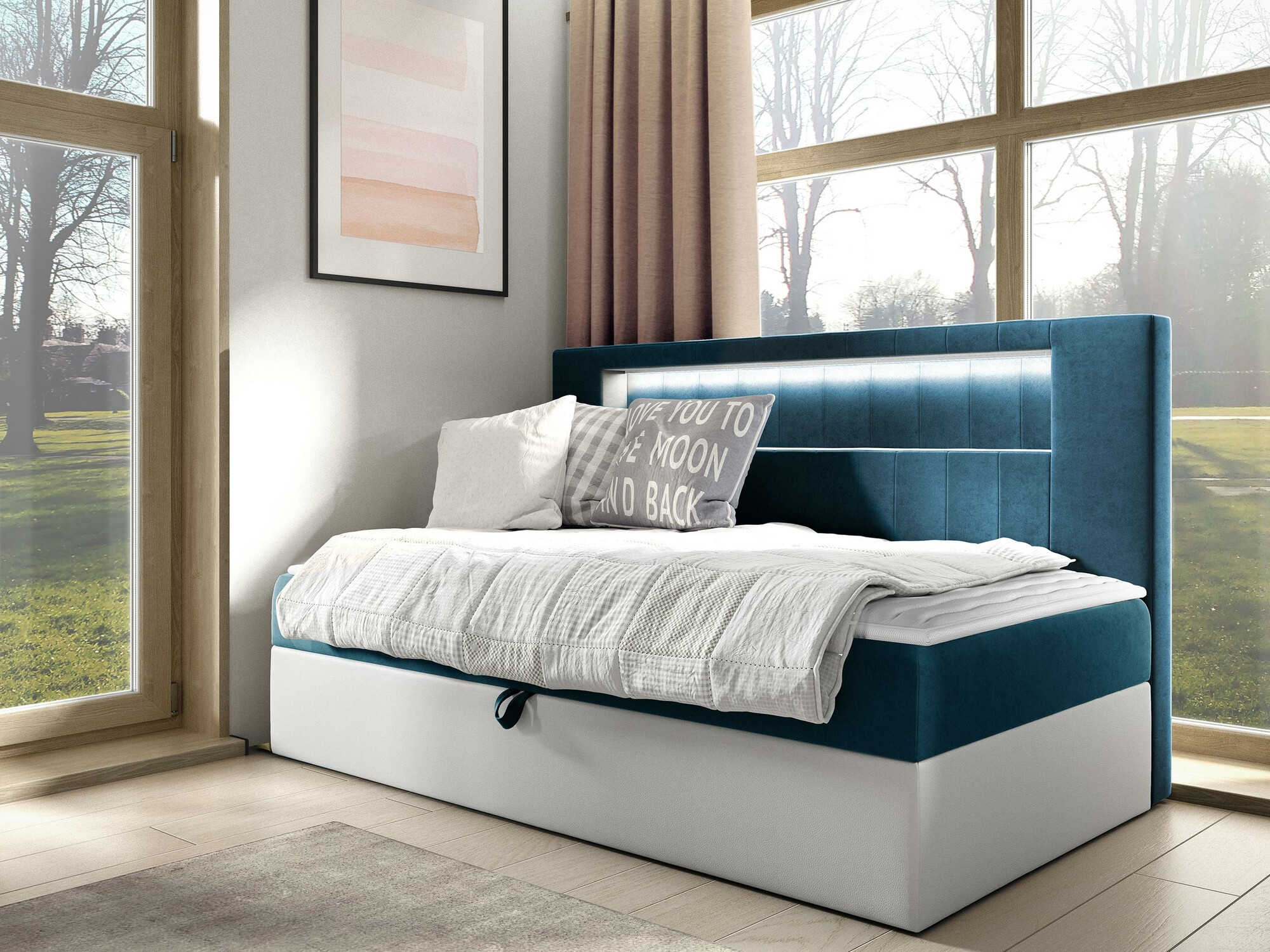 Cama continental Baltimore 168 (Soft 017 + Fresh 34)