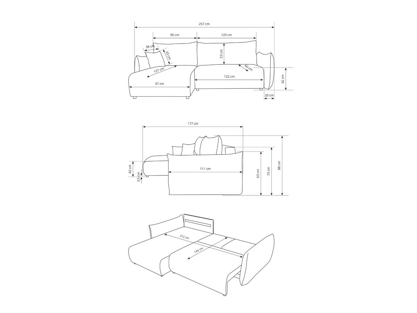 Sofá rinconero Kingston 153 (Tilia 37)