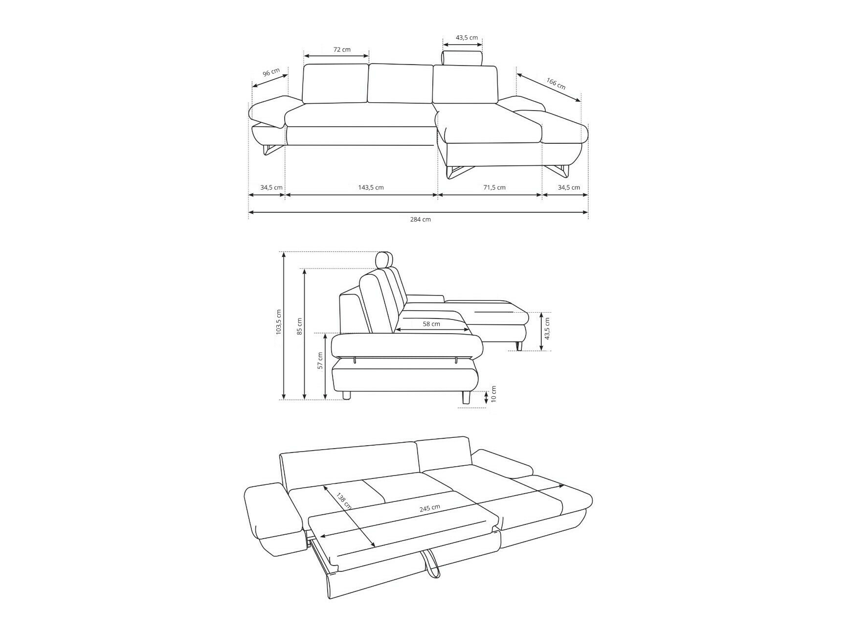 Sofá rinconero Kingston 161 (Sally 12)
