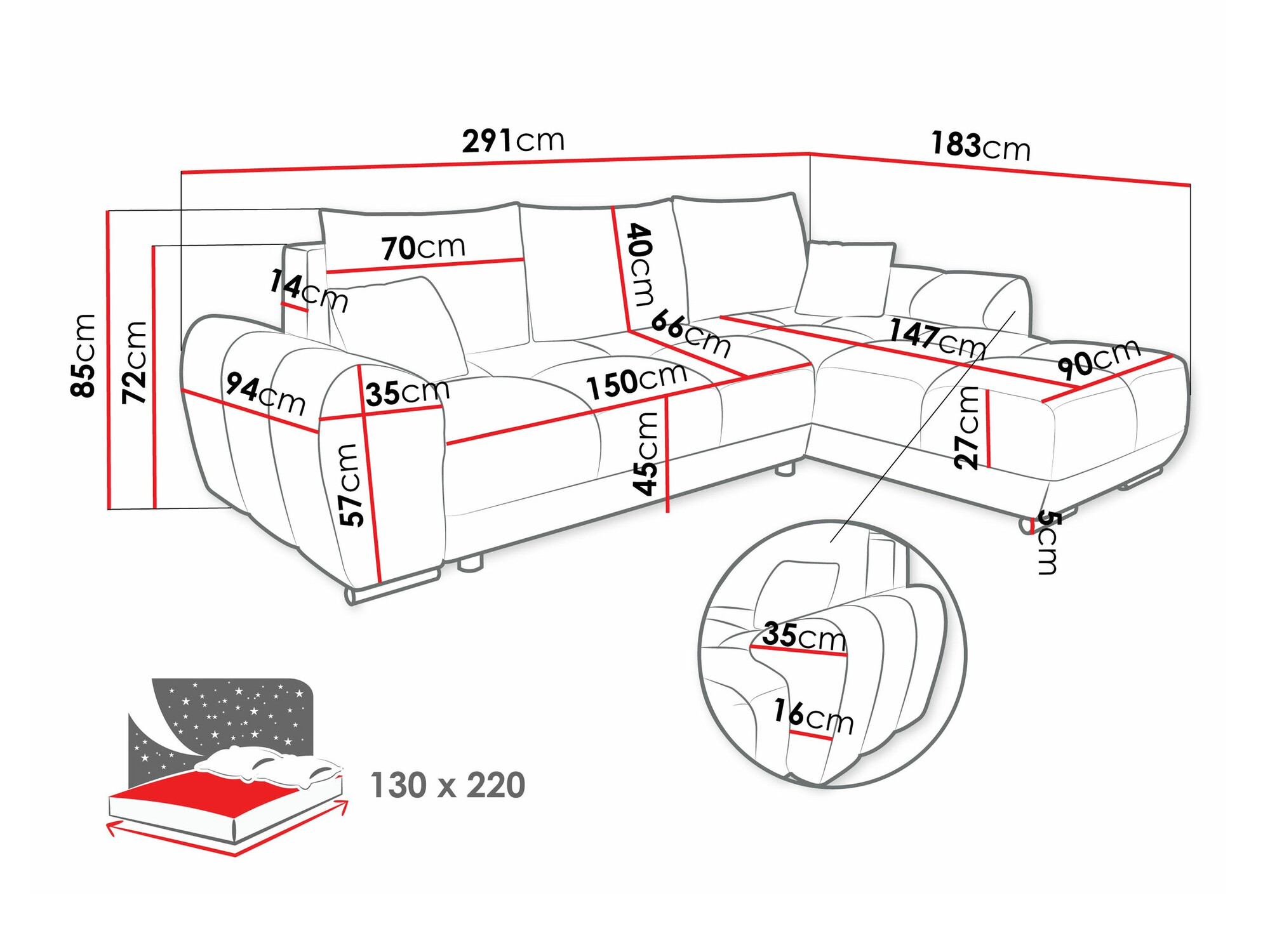 Sofá rinconero Signis (Velo 636)