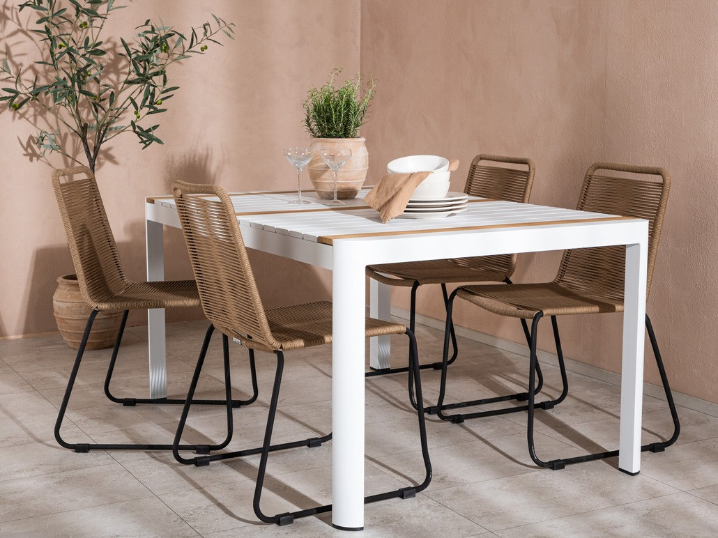 Conjunto de mesa y sillas Dallas 4671 (Blanco)