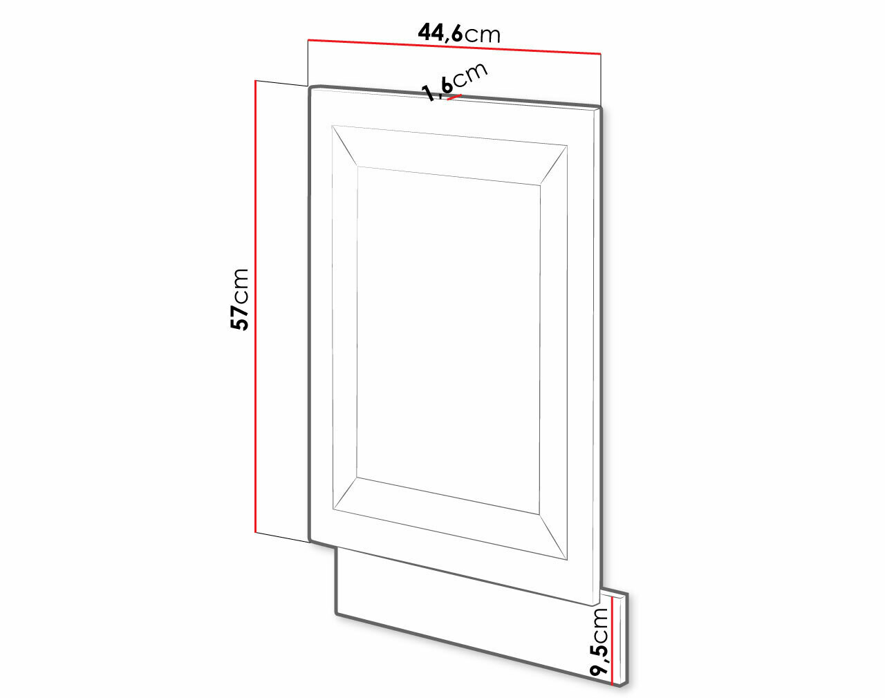 Puerta del lavavajillas Retro White 144