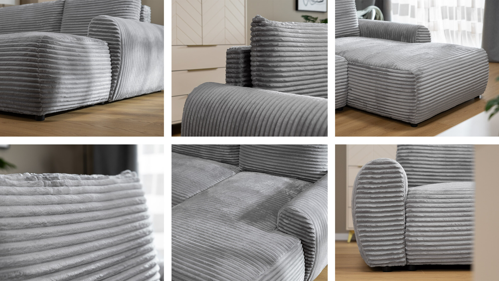 Sofá rinconero TrendyNest Strigina (Tilia 86)