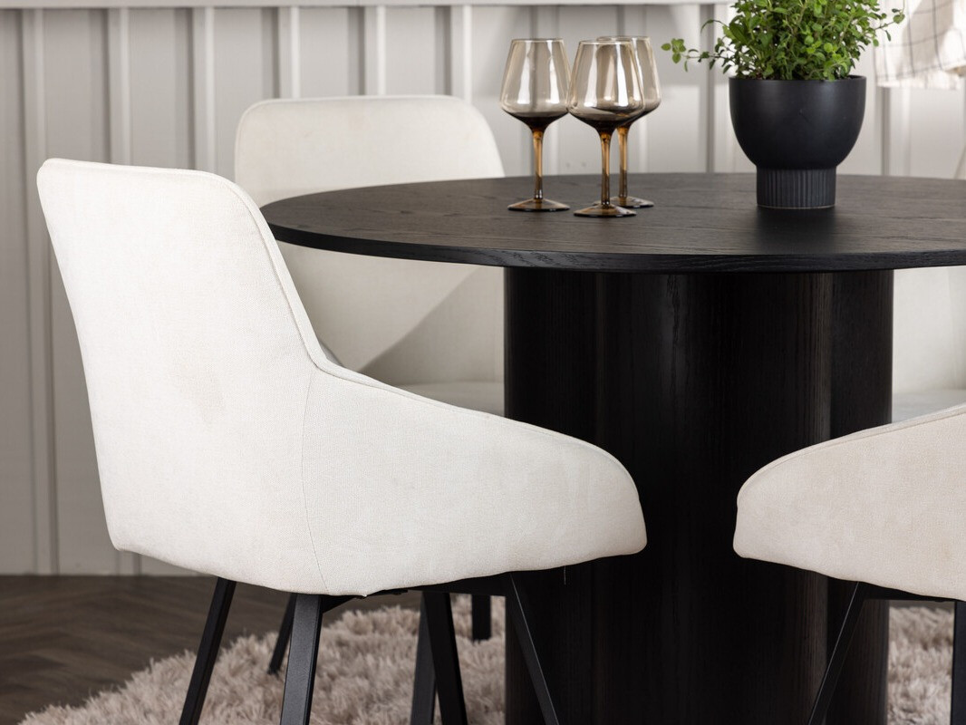 Conjunto de mesas y sillas para comedor Dallas 5008 (Negro)