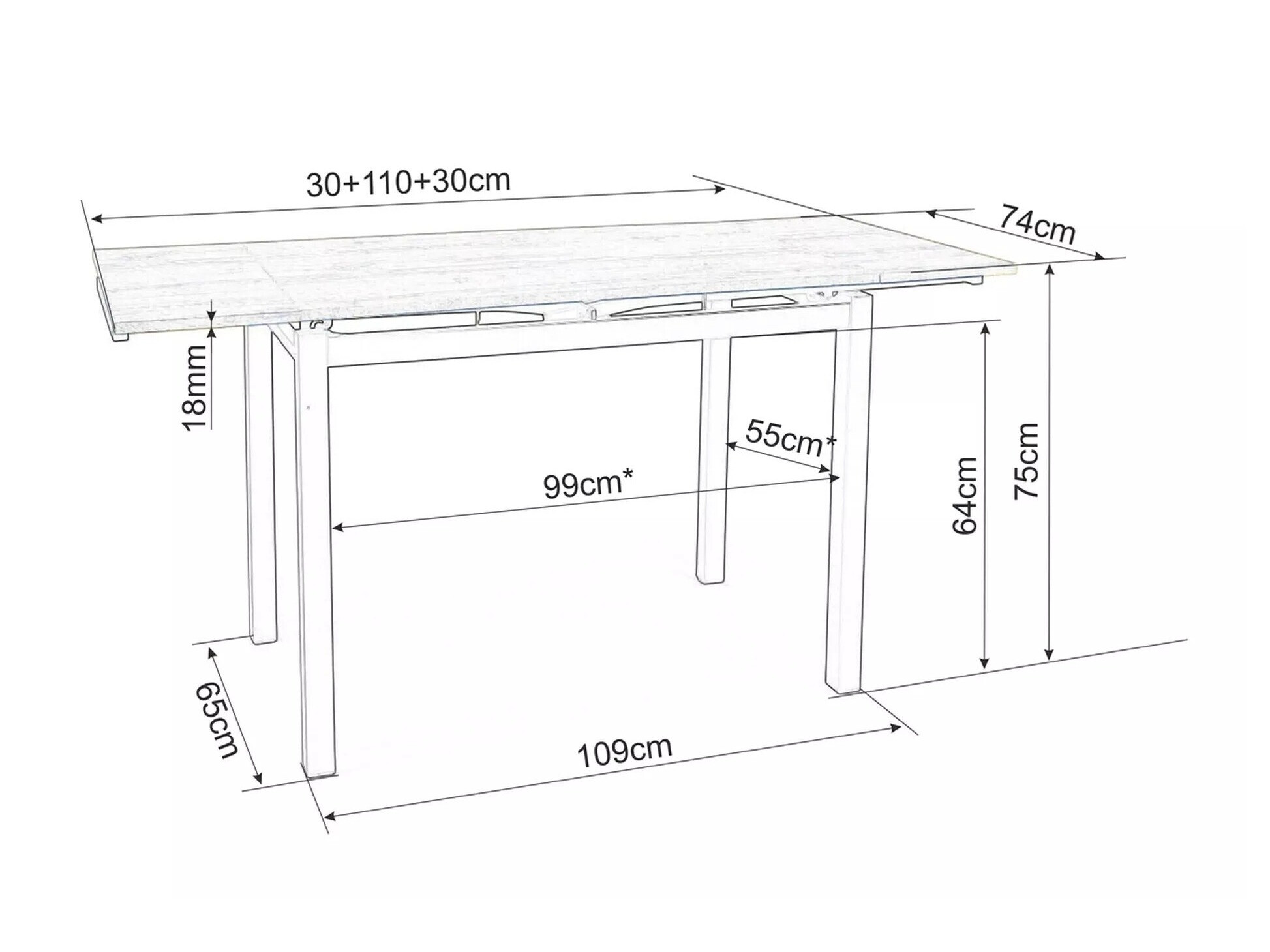 Mesa Detroit 667 (Mármol blanco)