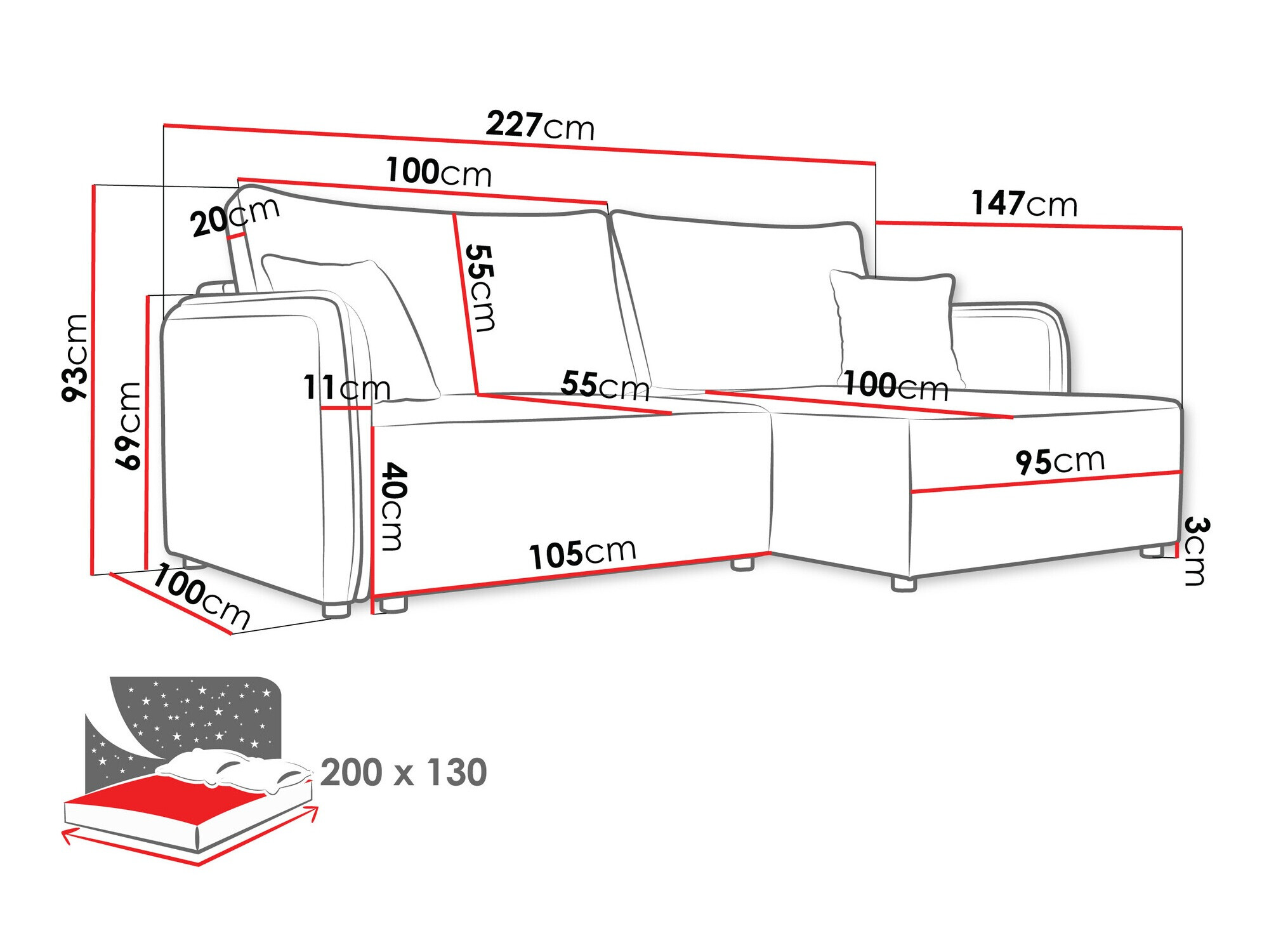 Sofá rinconero TrendyNest 111 (Velo 633)