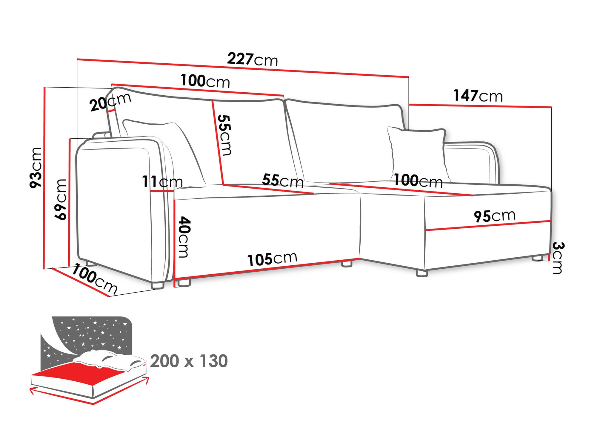 Sofá rinconero TrendyNest Turtura (Velo 621)